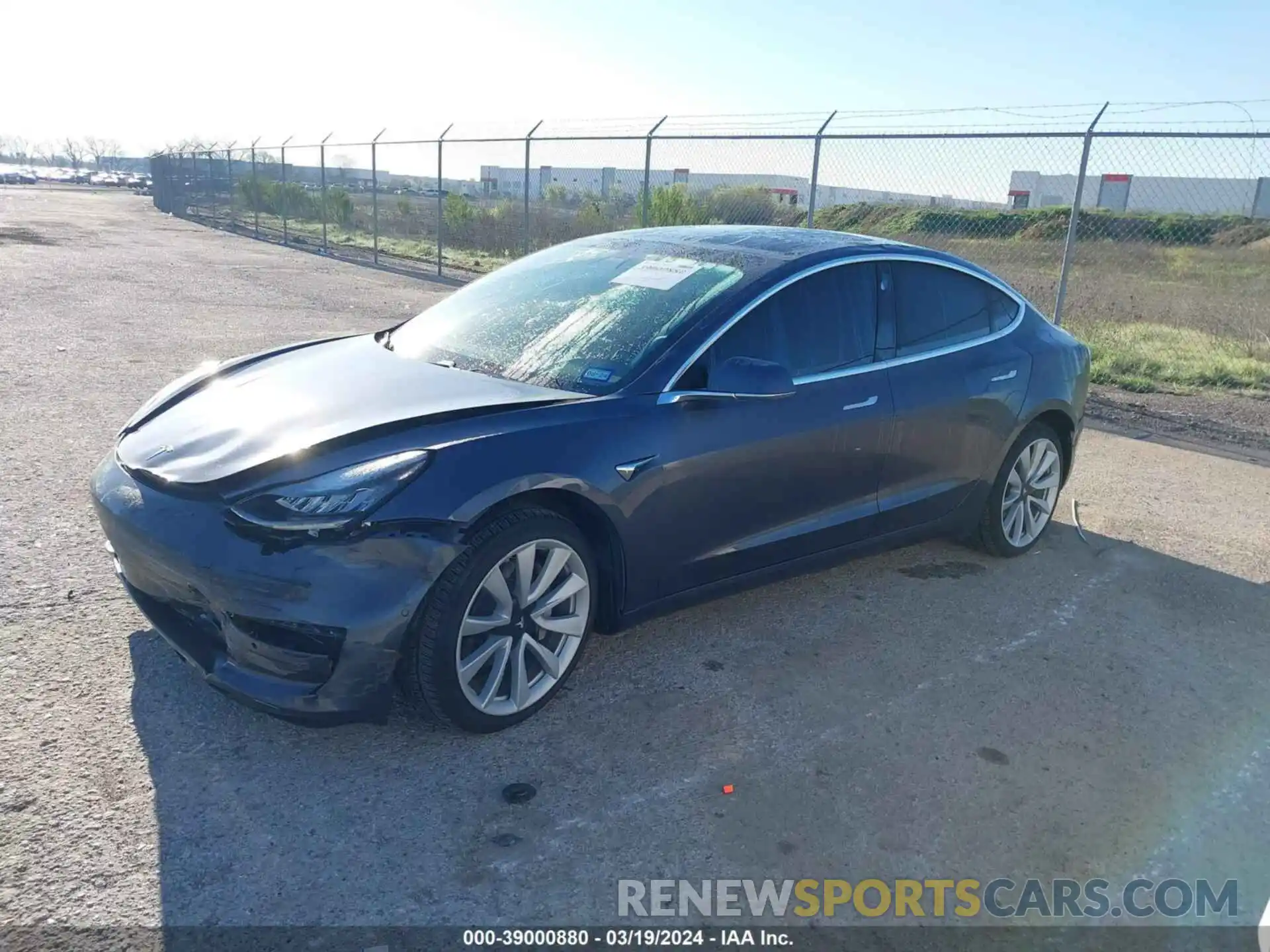 2 Photograph of a damaged car 5YJ3E1EB3KF413386 TESLA MODEL 3 2019