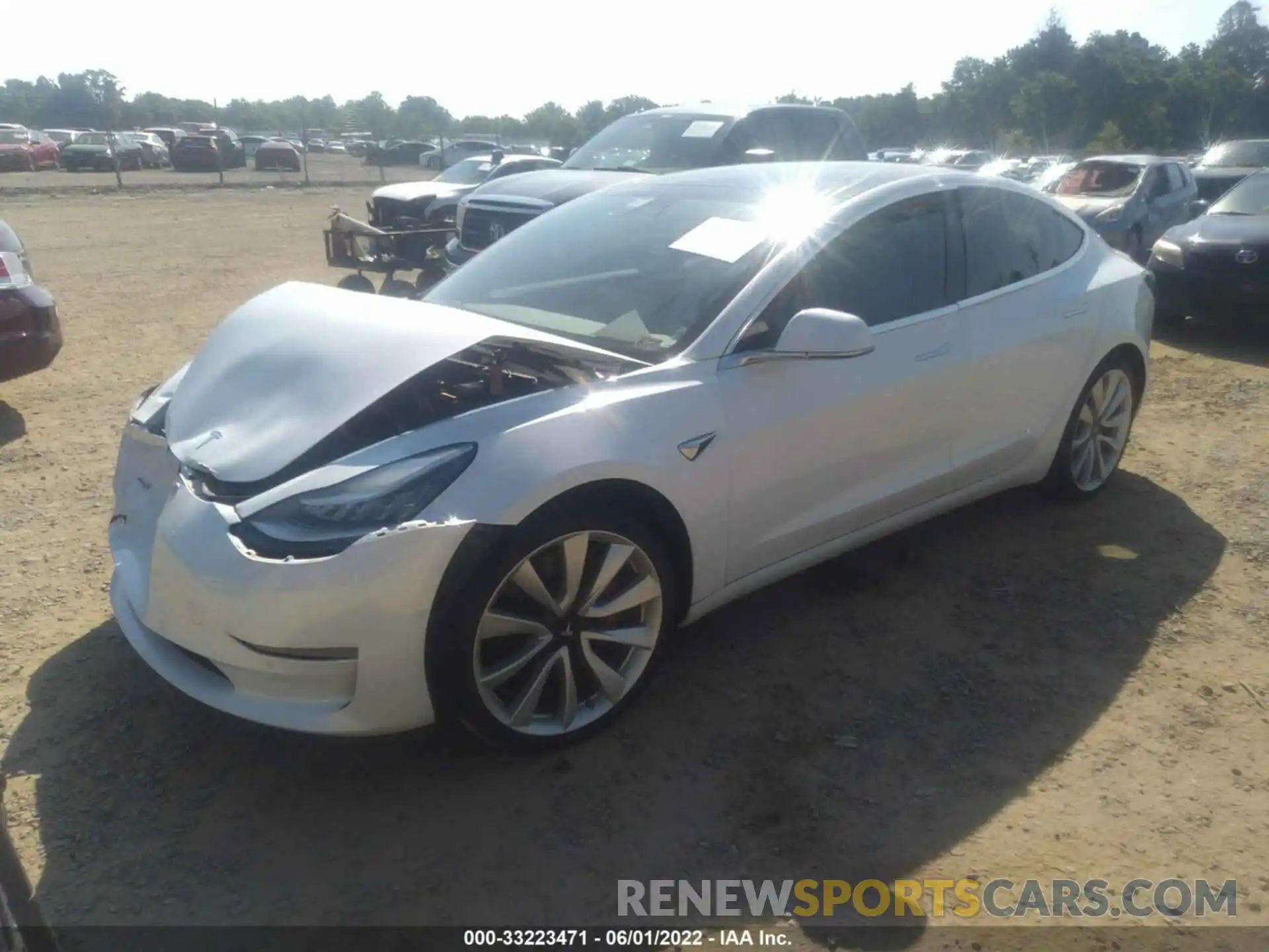 2 Photograph of a damaged car 5YJ3E1EB3KF422136 TESLA MODEL 3 2019