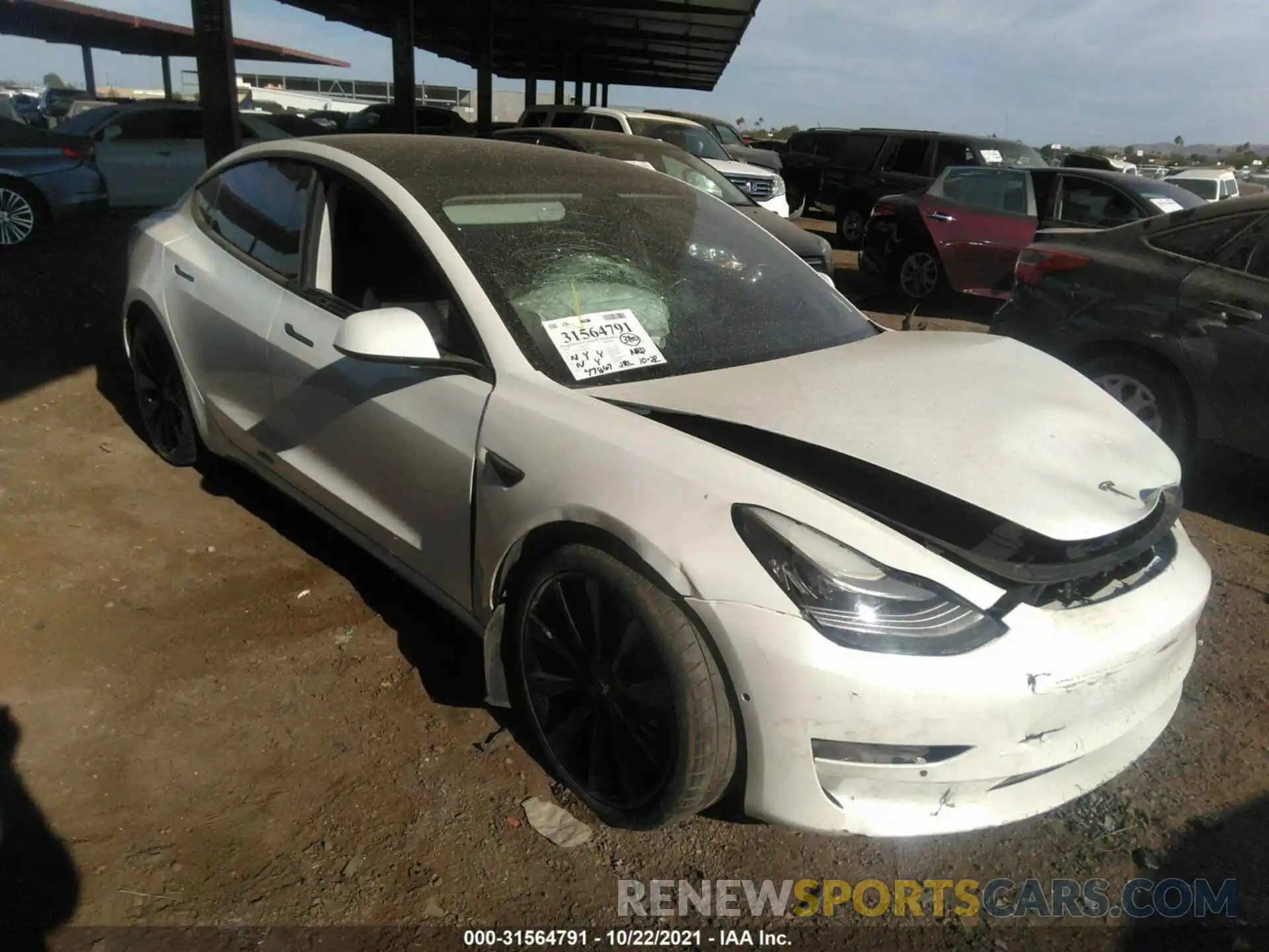 1 Photograph of a damaged car 5YJ3E1EB3KF425523 TESLA MODEL 3 2019