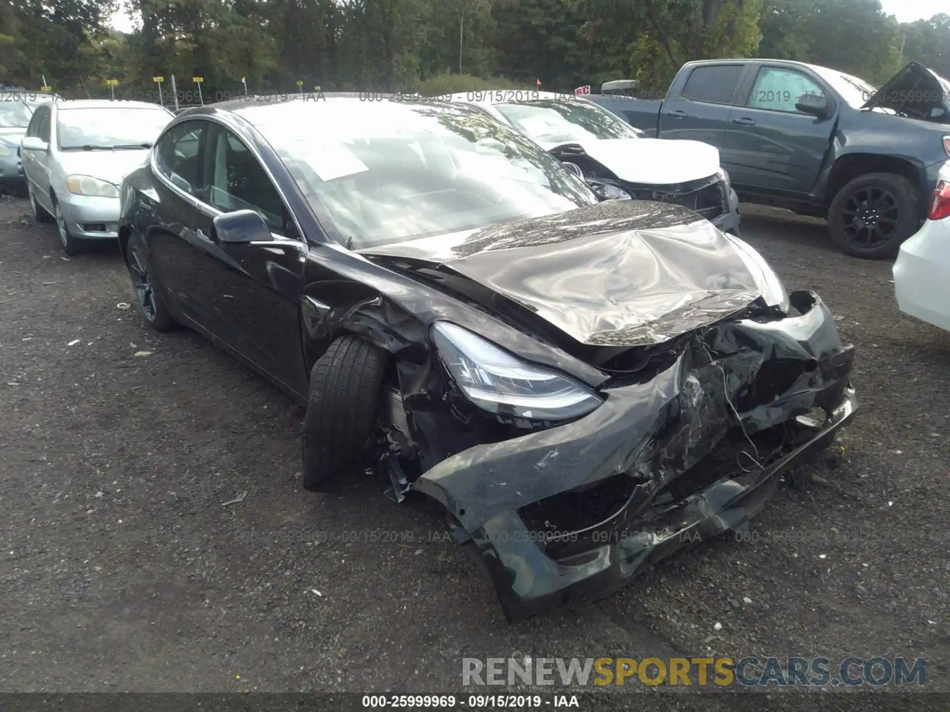 1 Photograph of a damaged car 5YJ3E1EB3KF432200 TESLA MODEL 3 2019