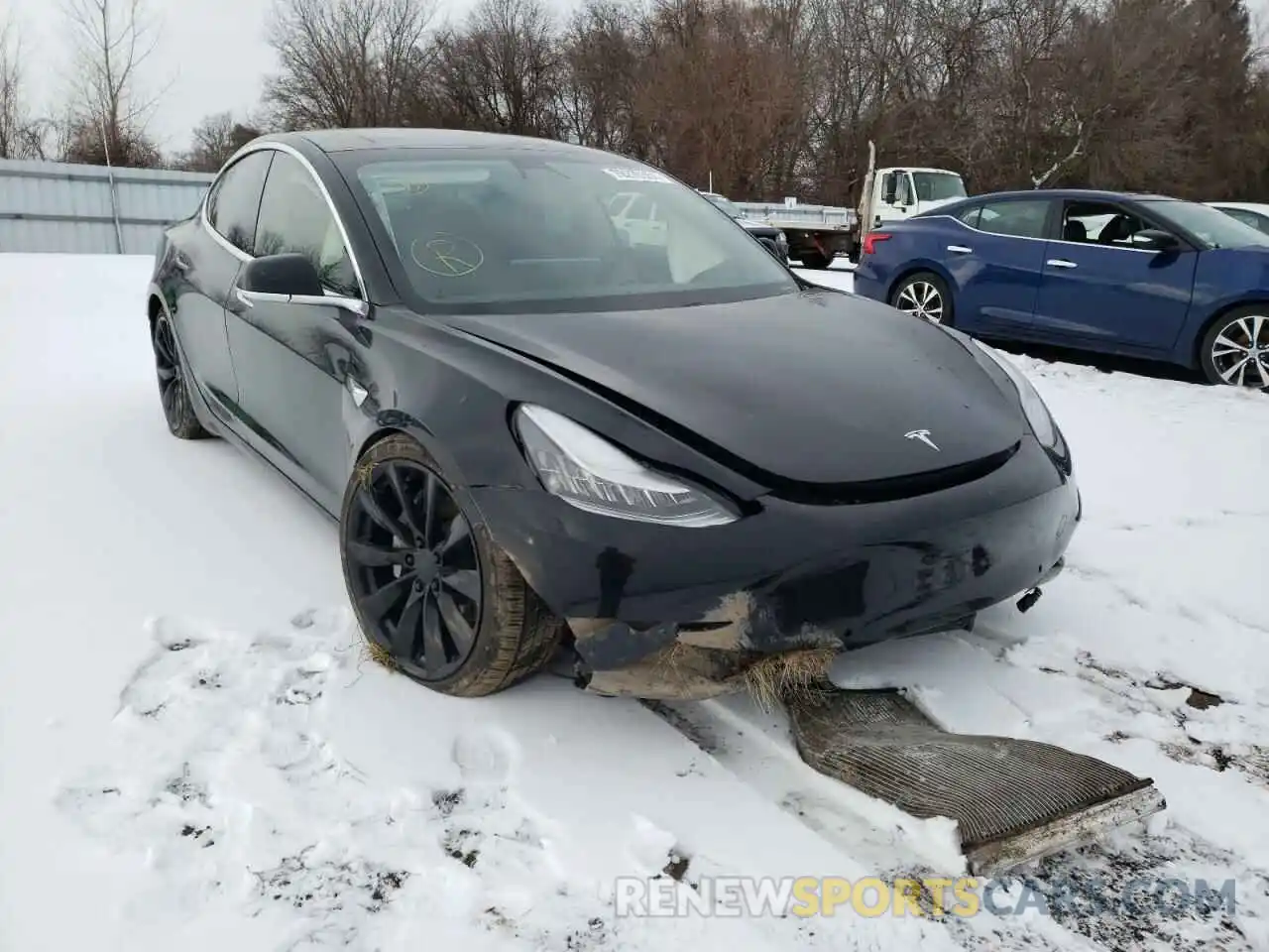 1 Photograph of a damaged car 5YJ3E1EB3KF432293 TESLA MODEL 3 2019