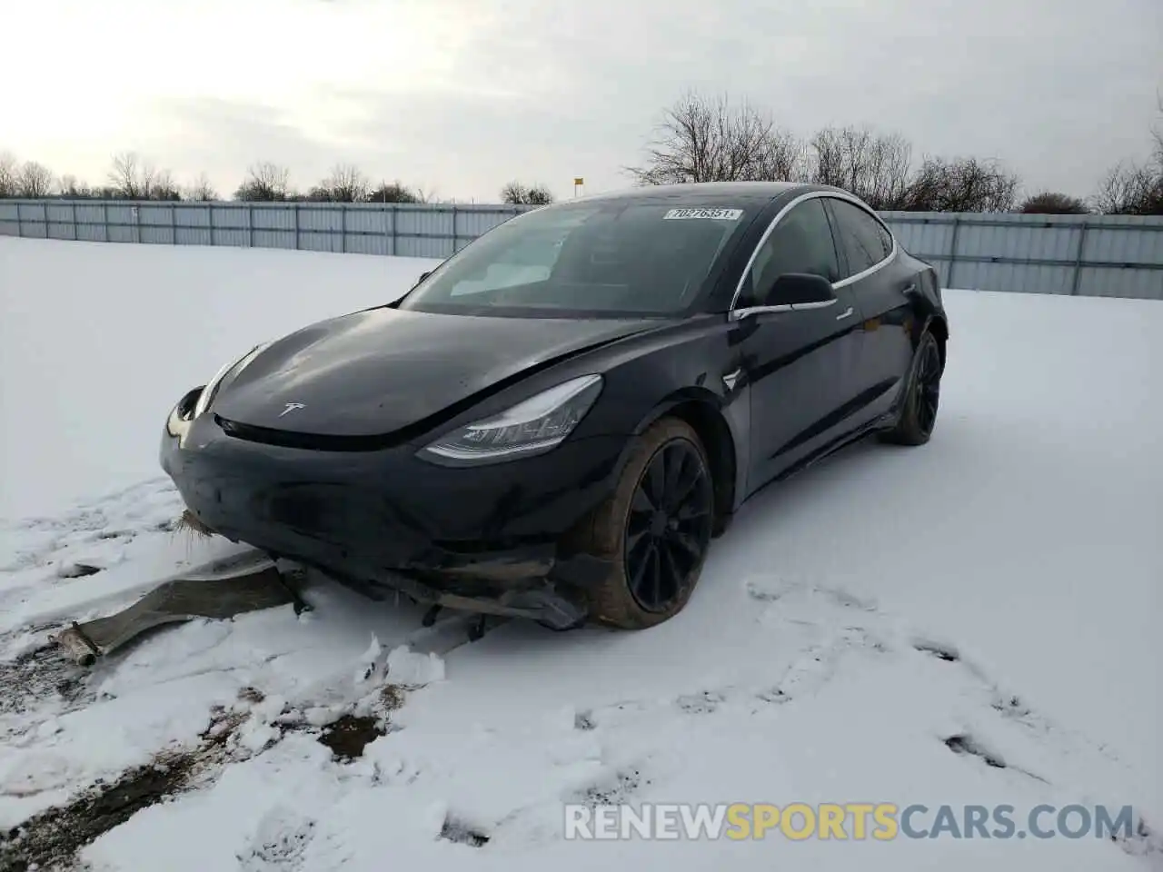 2 Photograph of a damaged car 5YJ3E1EB3KF432293 TESLA MODEL 3 2019