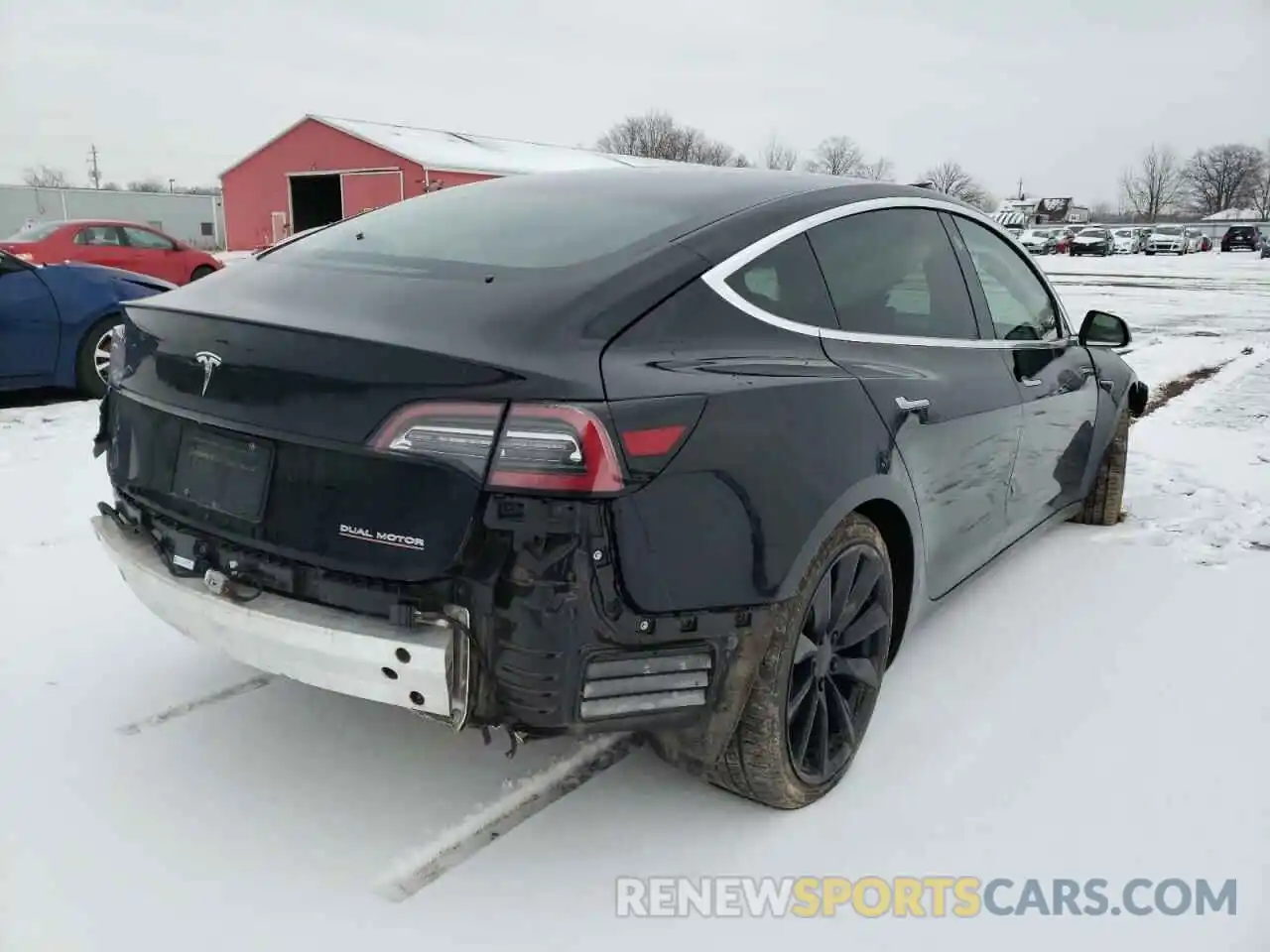 4 Photograph of a damaged car 5YJ3E1EB3KF432293 TESLA MODEL 3 2019