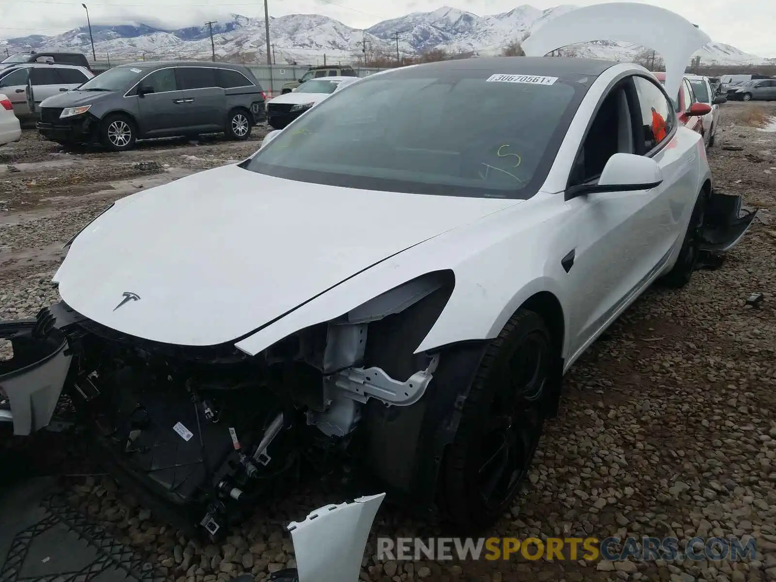 2 Фотография поврежденного автомобиля 5YJ3E1EB3KF433525 TESLA MODEL 3 2019