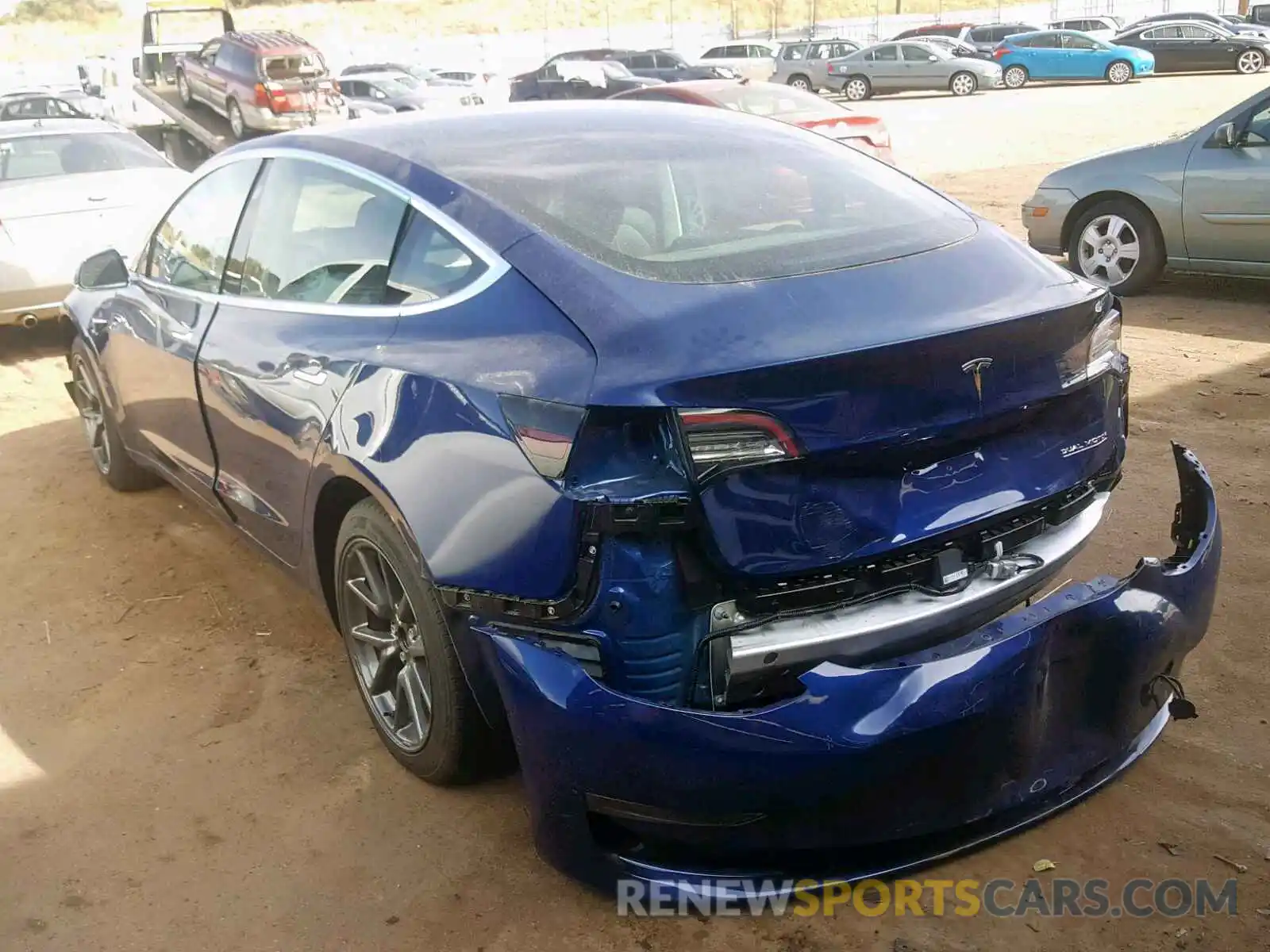 3 Photograph of a damaged car 5YJ3E1EB3KF437364 TESLA MODEL 3 2019