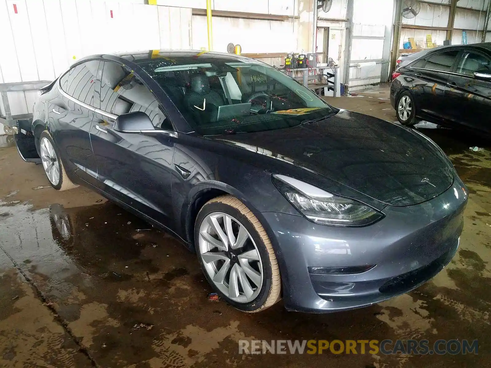 1 Photograph of a damaged car 5YJ3E1EB3KF437574 TESLA MODEL 3 2019