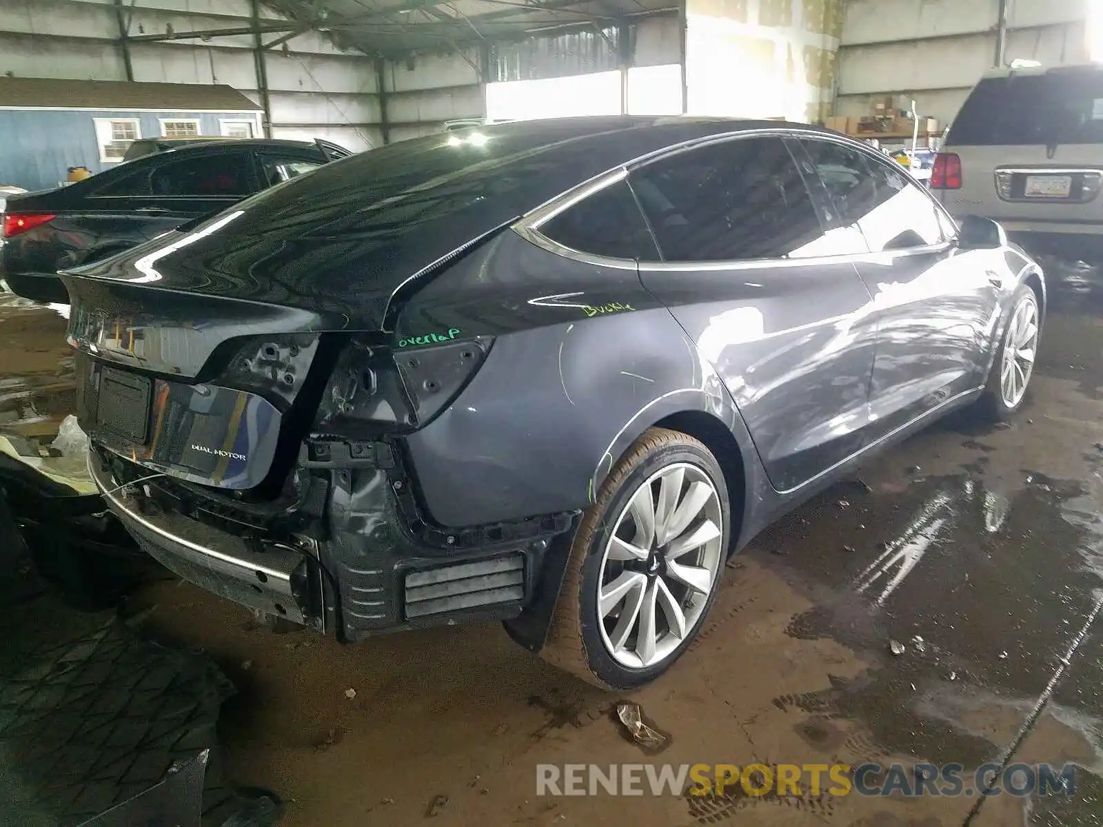 4 Photograph of a damaged car 5YJ3E1EB3KF437574 TESLA MODEL 3 2019