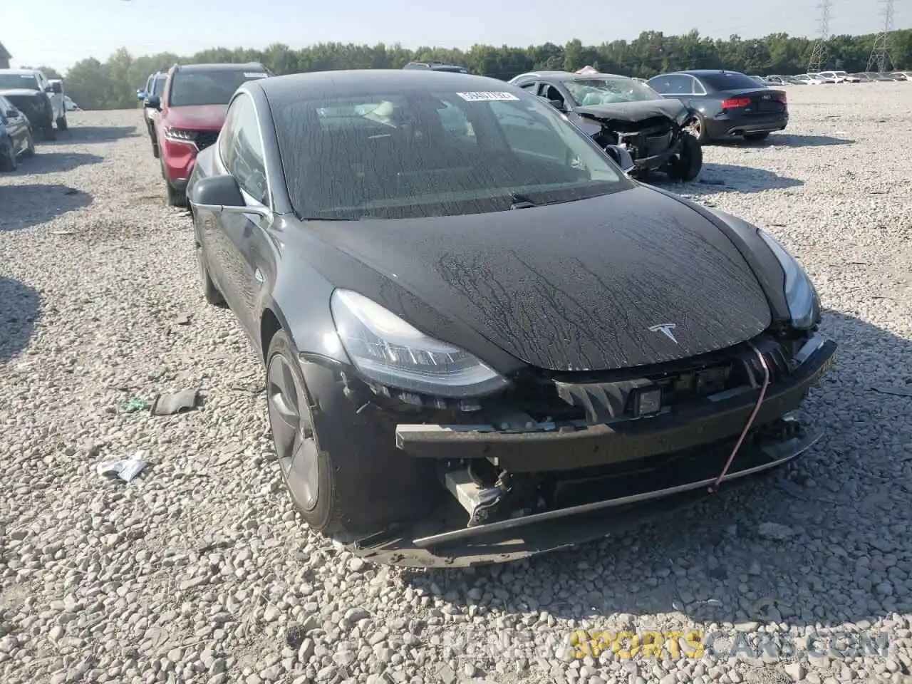 1 Photograph of a damaged car 5YJ3E1EB3KF441799 TESLA MODEL 3 2019