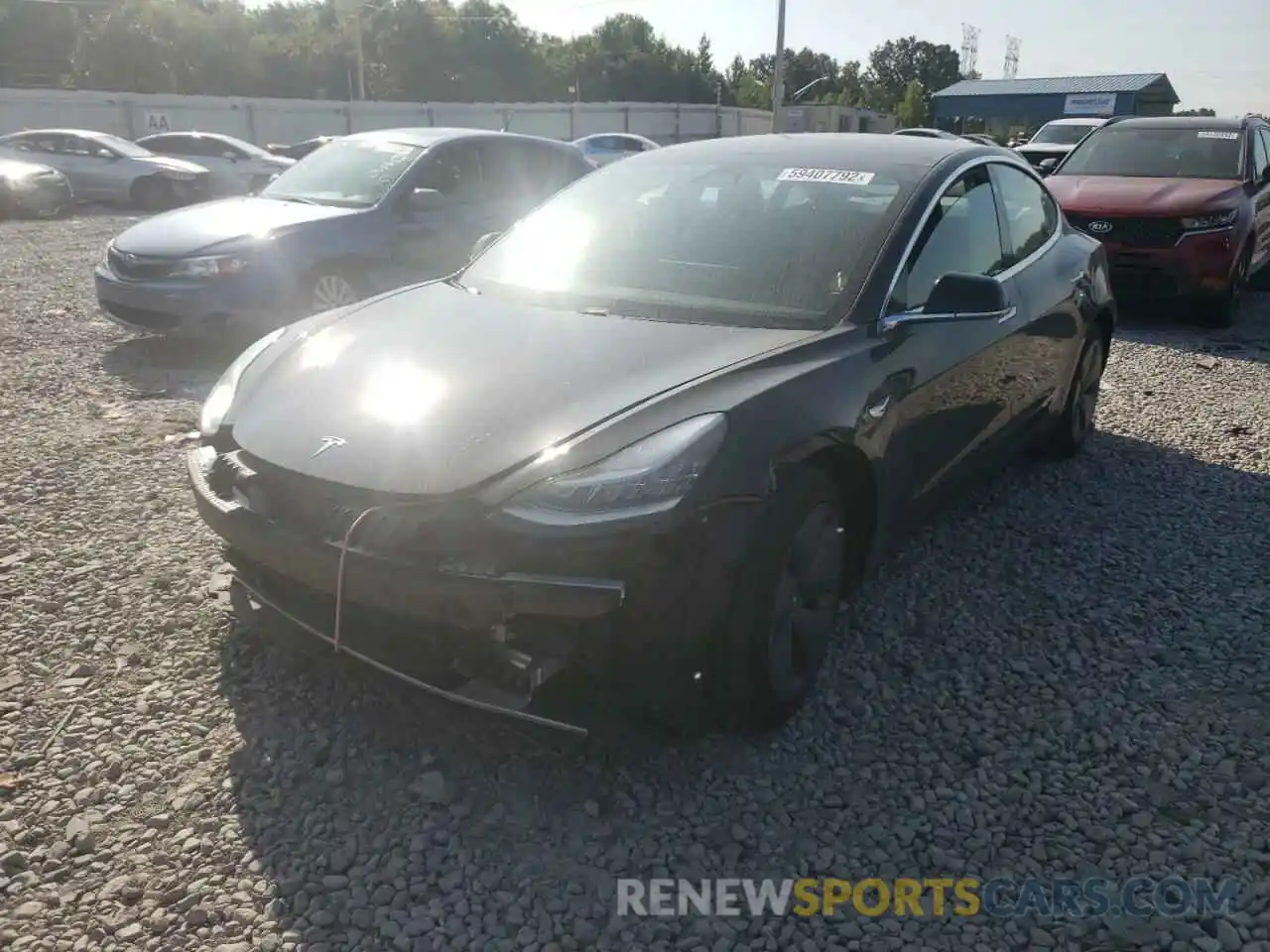 2 Photograph of a damaged car 5YJ3E1EB3KF441799 TESLA MODEL 3 2019