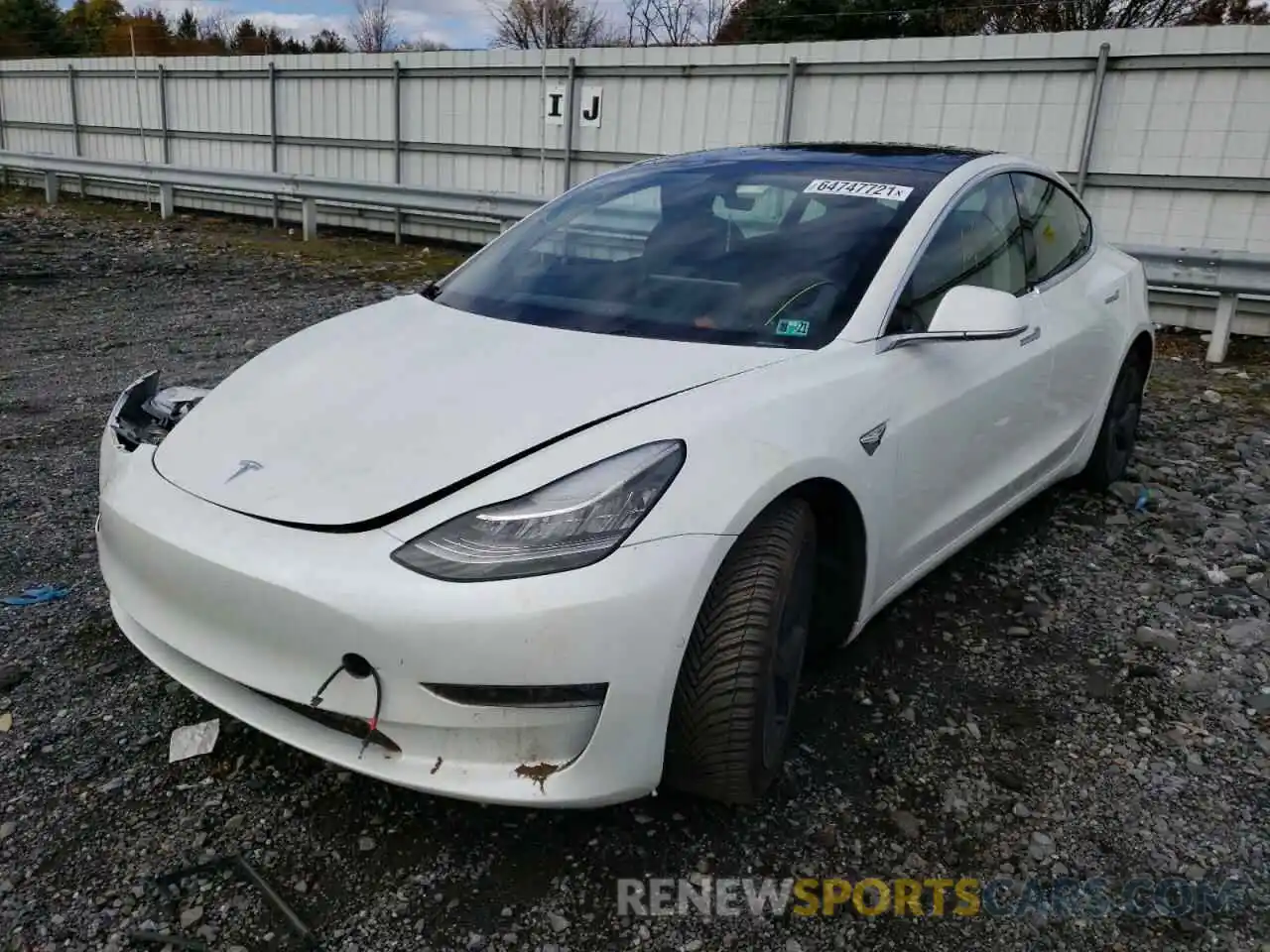 2 Photograph of a damaged car 5YJ3E1EB3KF448090 TESLA MODEL 3 2019