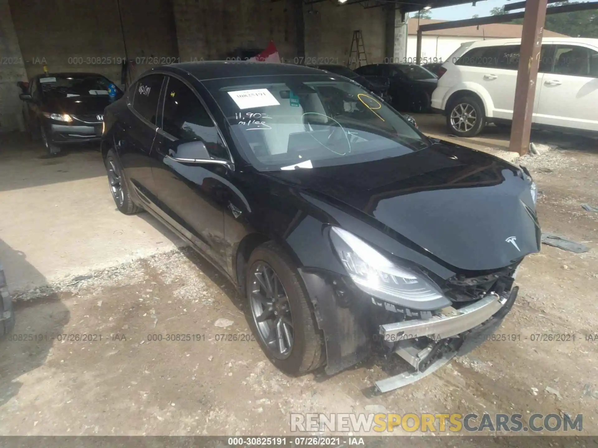 1 Photograph of a damaged car 5YJ3E1EB3KF450650 TESLA MODEL 3 2019