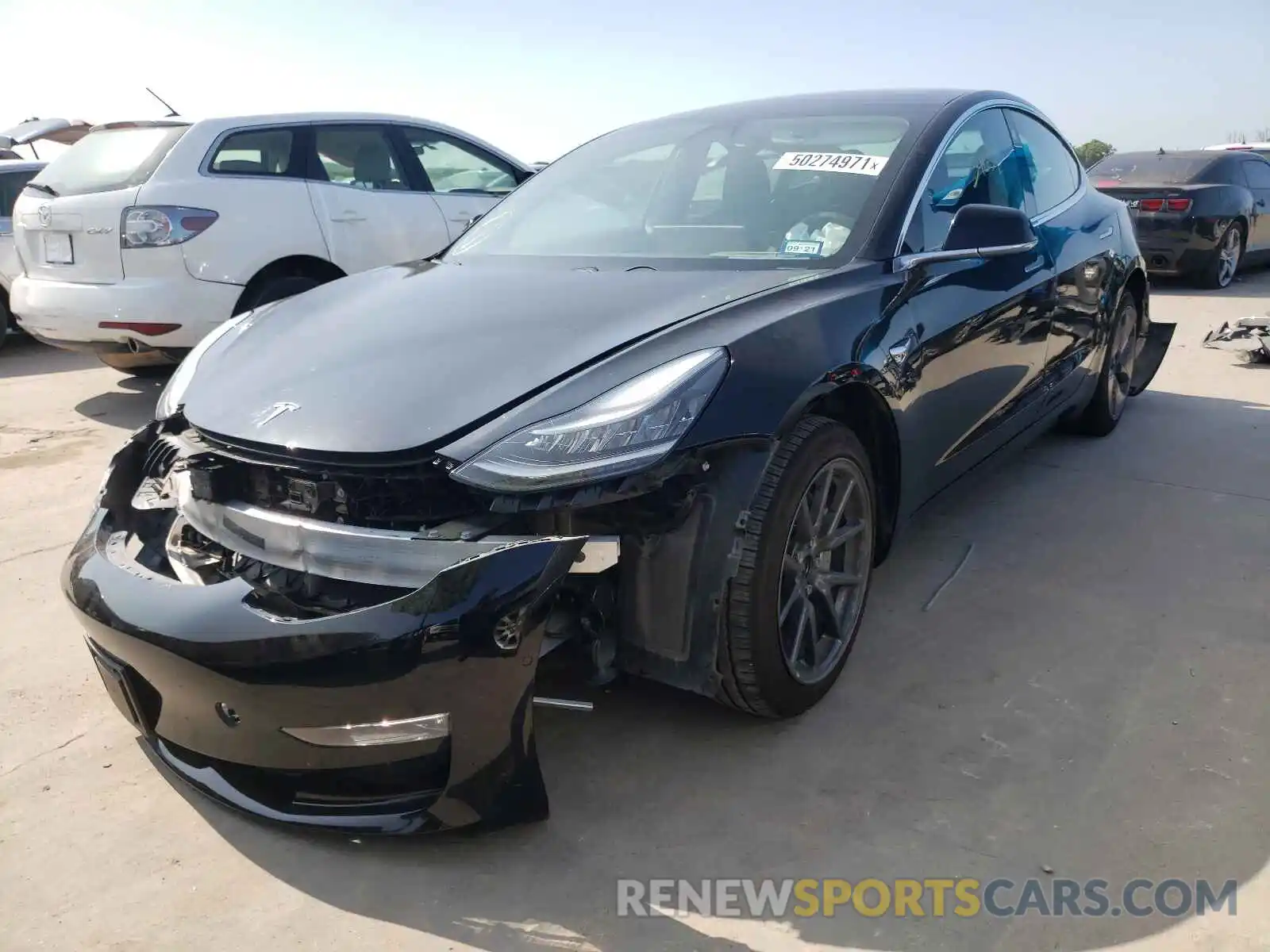 2 Photograph of a damaged car 5YJ3E1EB3KF451314 TESLA MODEL 3 2019