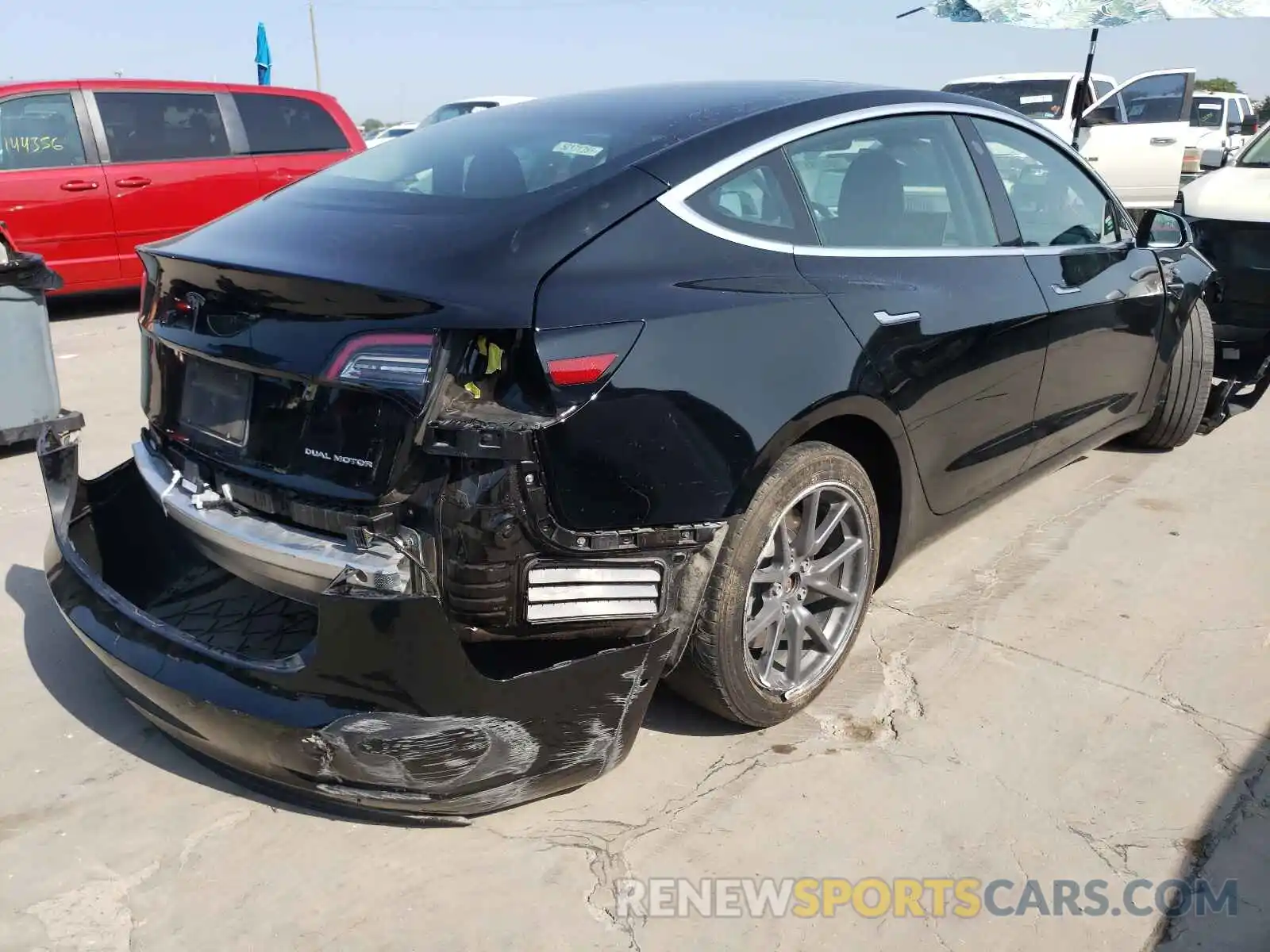 4 Photograph of a damaged car 5YJ3E1EB3KF451314 TESLA MODEL 3 2019