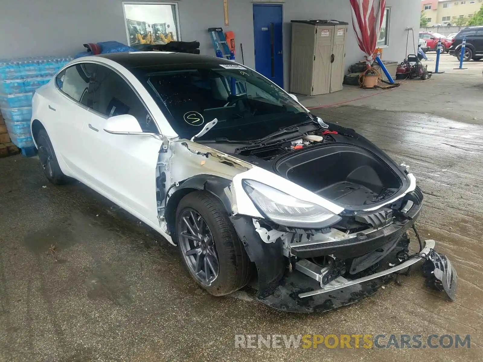 1 Photograph of a damaged car 5YJ3E1EB3KF453113 TESLA MODEL 3 2019