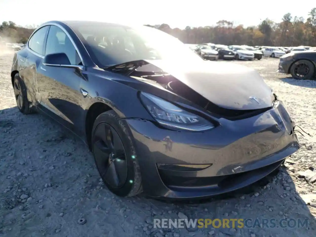 1 Photograph of a damaged car 5YJ3E1EB3KF493725 TESLA MODEL 3 2019