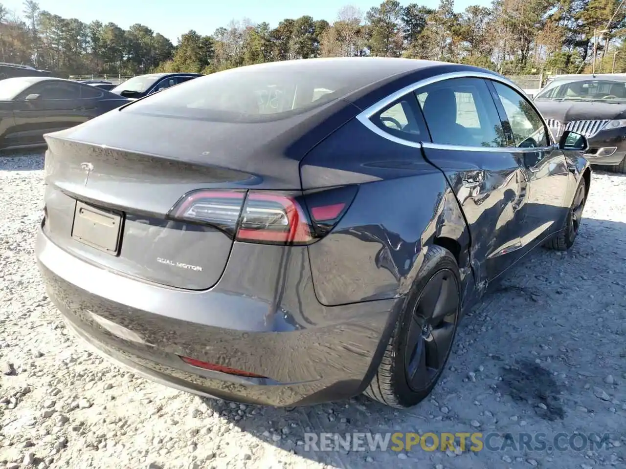 4 Photograph of a damaged car 5YJ3E1EB3KF493725 TESLA MODEL 3 2019