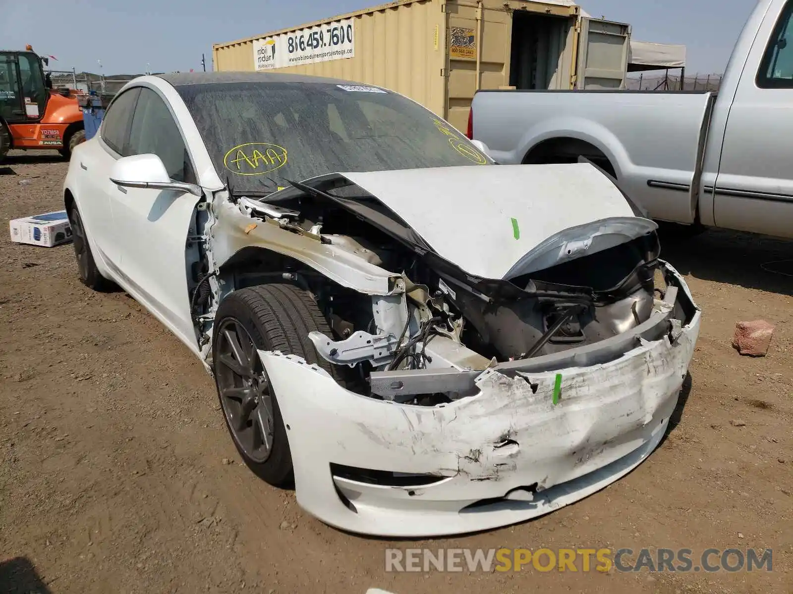 1 Photograph of a damaged car 5YJ3E1EB3KF511060 TESLA MODEL 3 2019