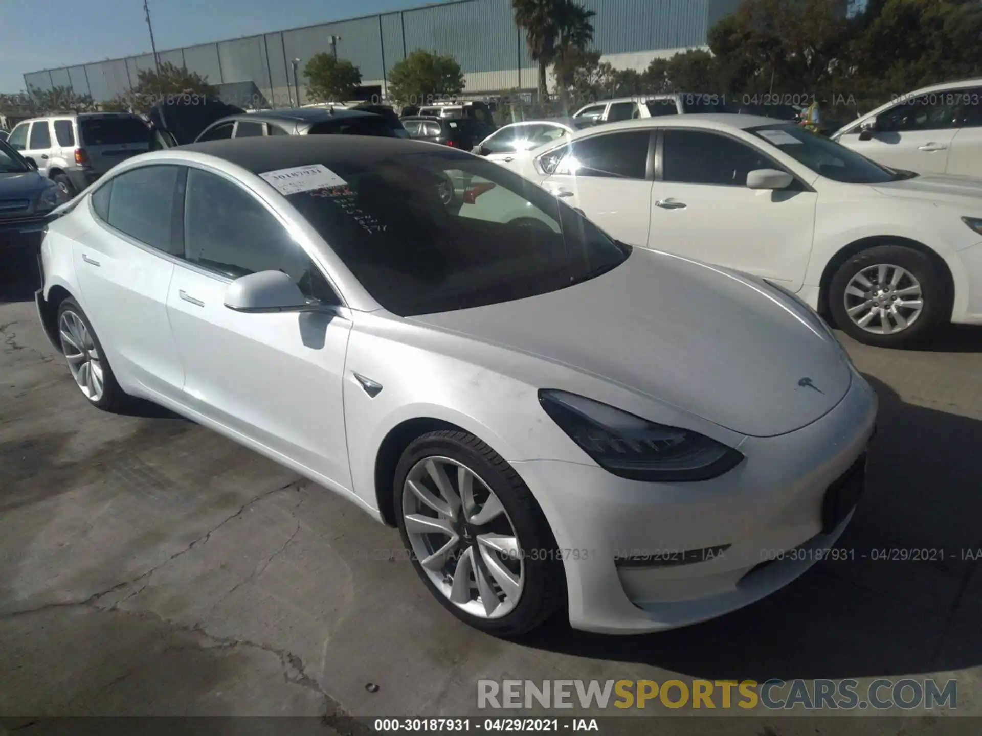 1 Photograph of a damaged car 5YJ3E1EB3KF512662 TESLA MODEL 3 2019