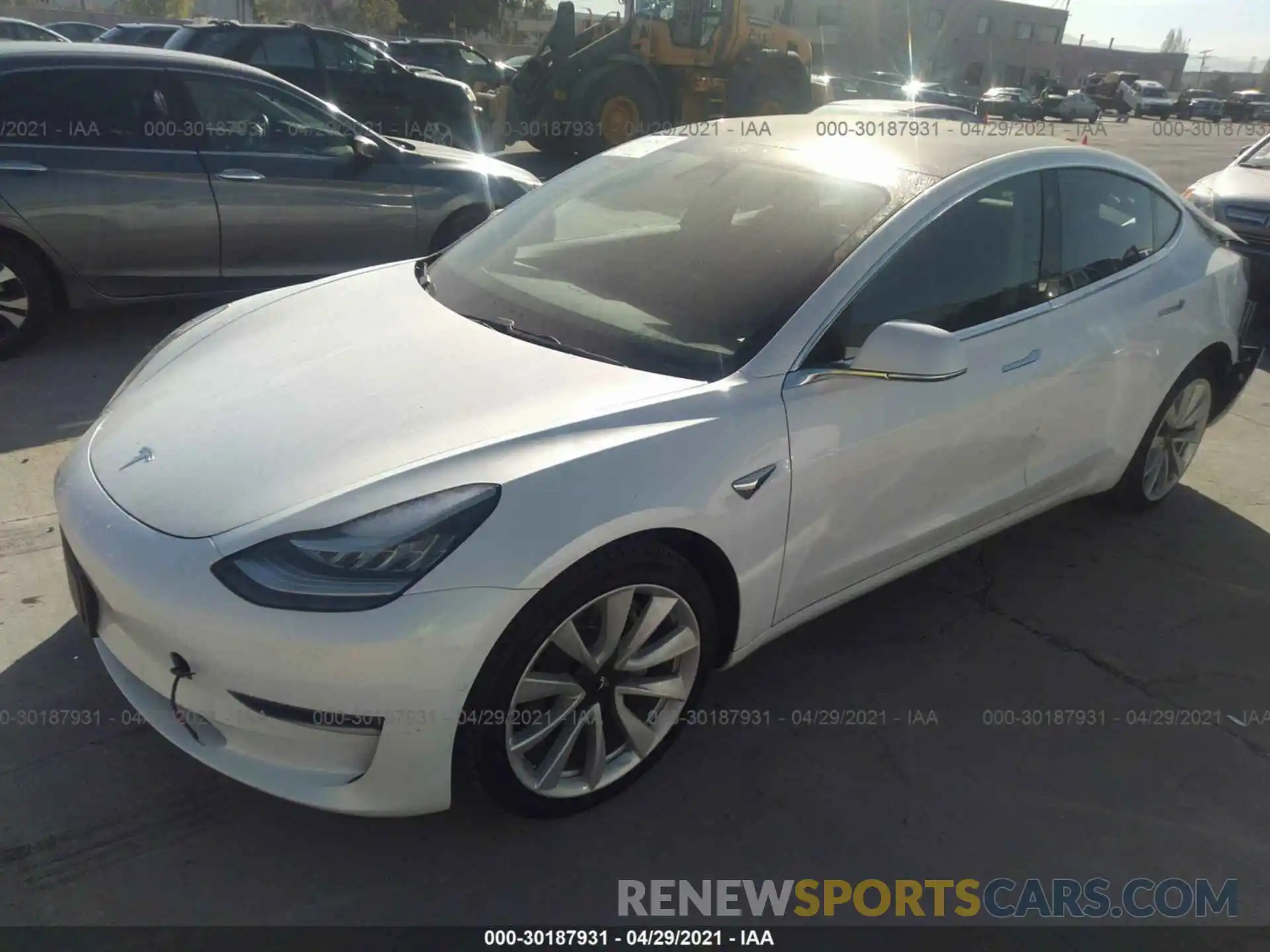 2 Photograph of a damaged car 5YJ3E1EB3KF512662 TESLA MODEL 3 2019