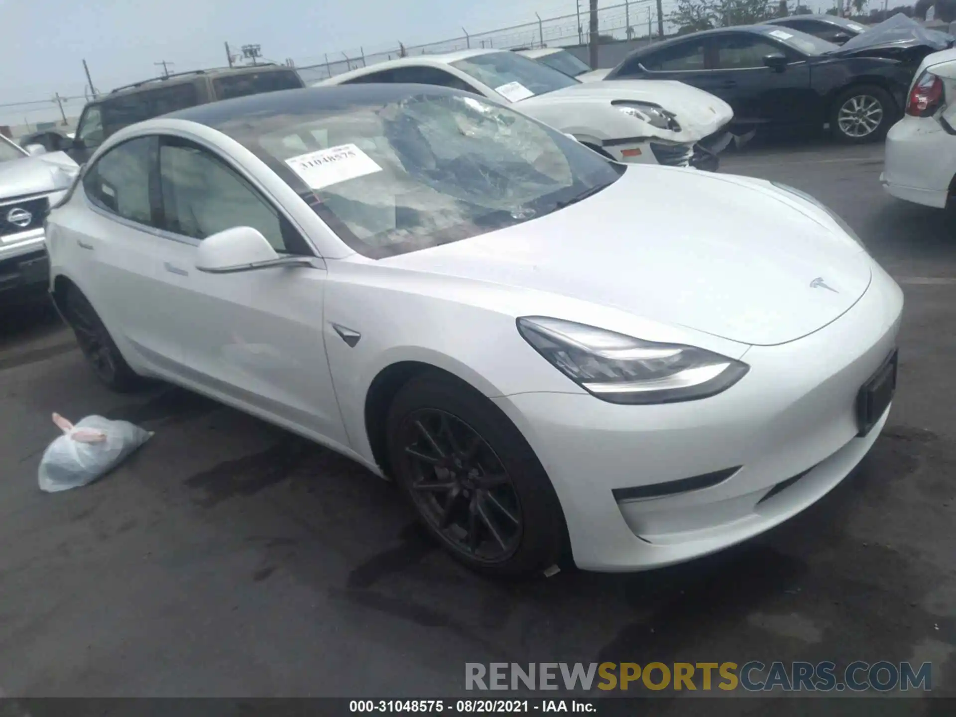 1 Photograph of a damaged car 5YJ3E1EB3KF513004 TESLA MODEL 3 2019