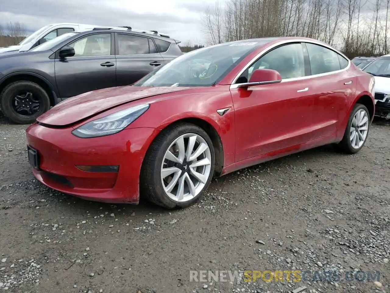 2 Photograph of a damaged car 5YJ3E1EB4KF187181 TESLA MODEL 3 2019