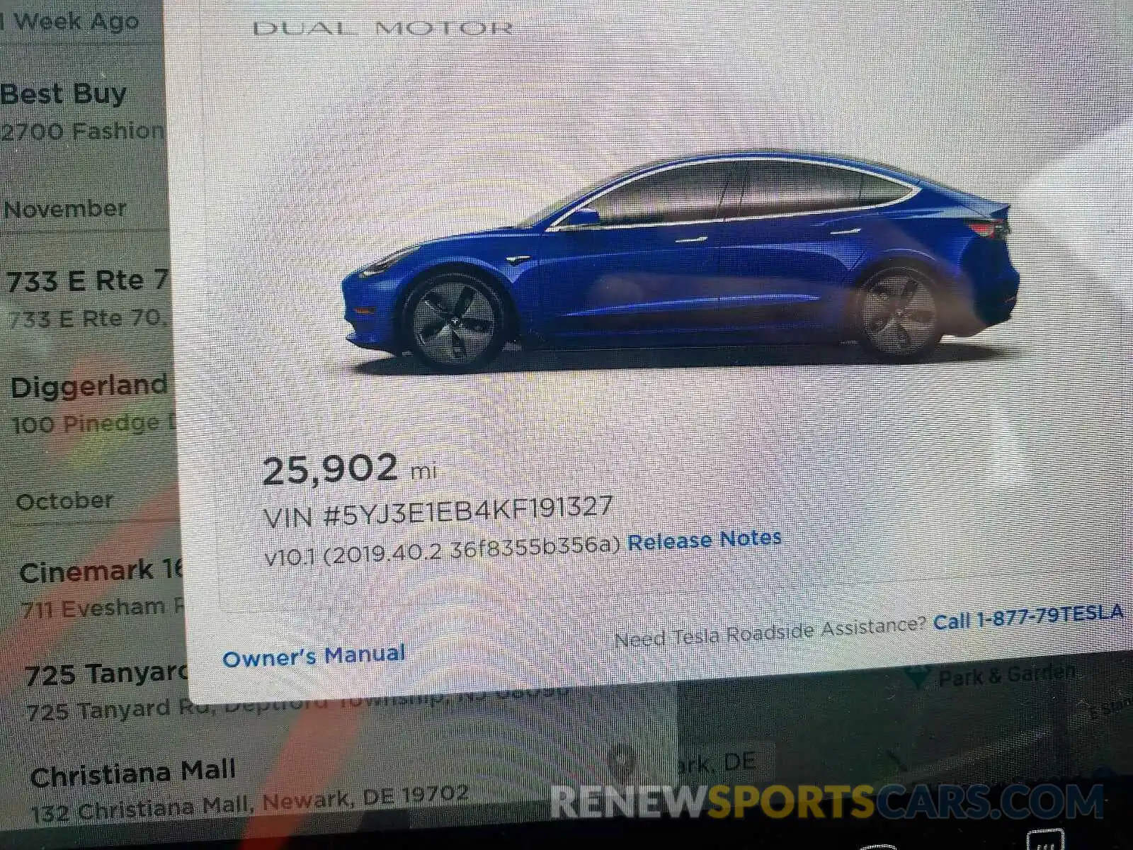 8 Photograph of a damaged car 5YJ3E1EB4KF191327 TESLA MODEL 3 2019