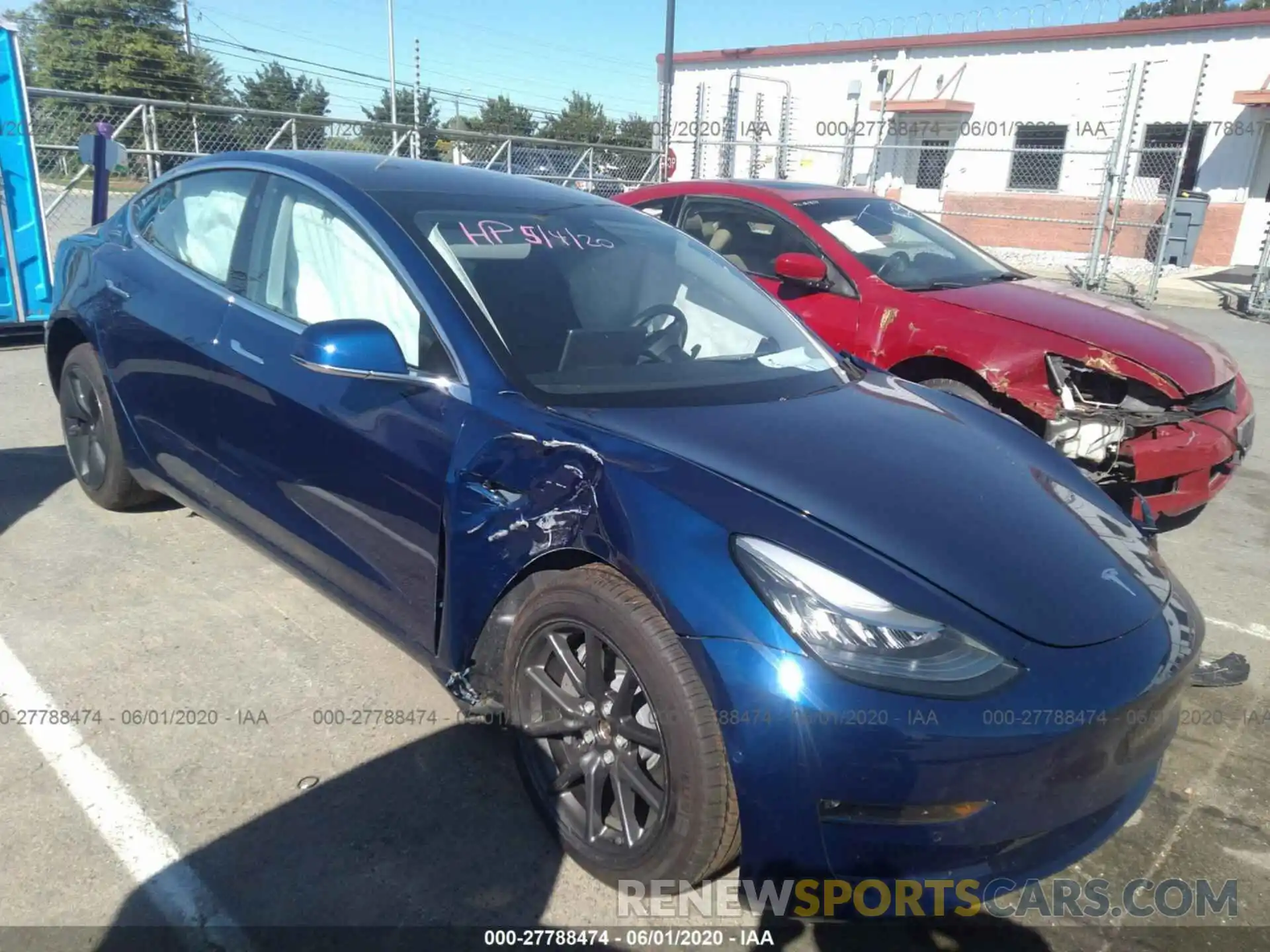 1 Photograph of a damaged car 5YJ3E1EB4KF191425 TESLA MODEL 3 2019