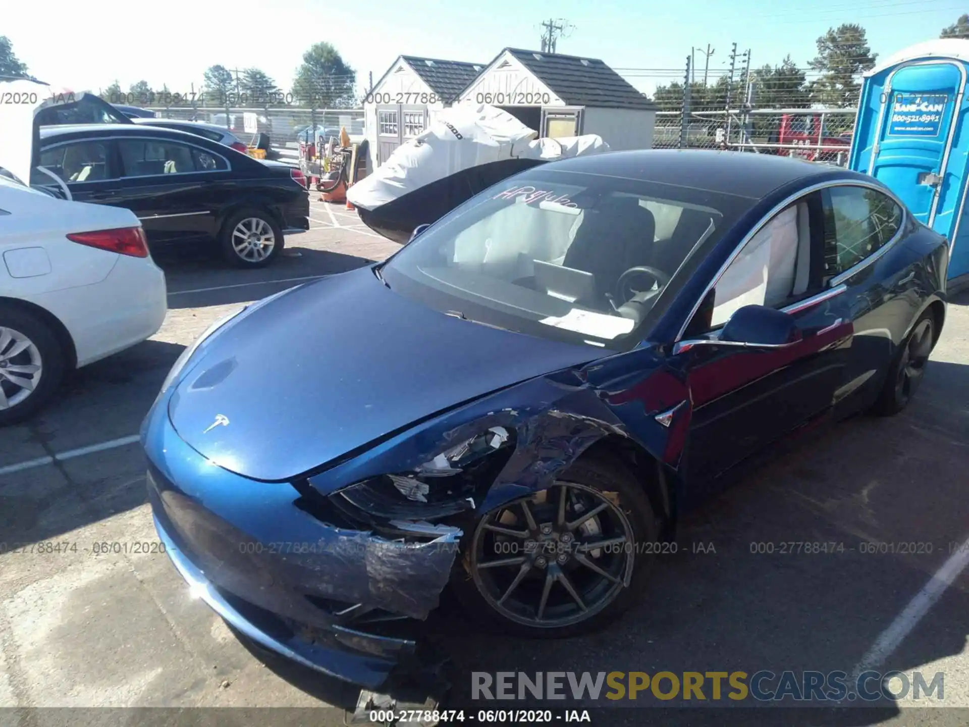 2 Photograph of a damaged car 5YJ3E1EB4KF191425 TESLA MODEL 3 2019