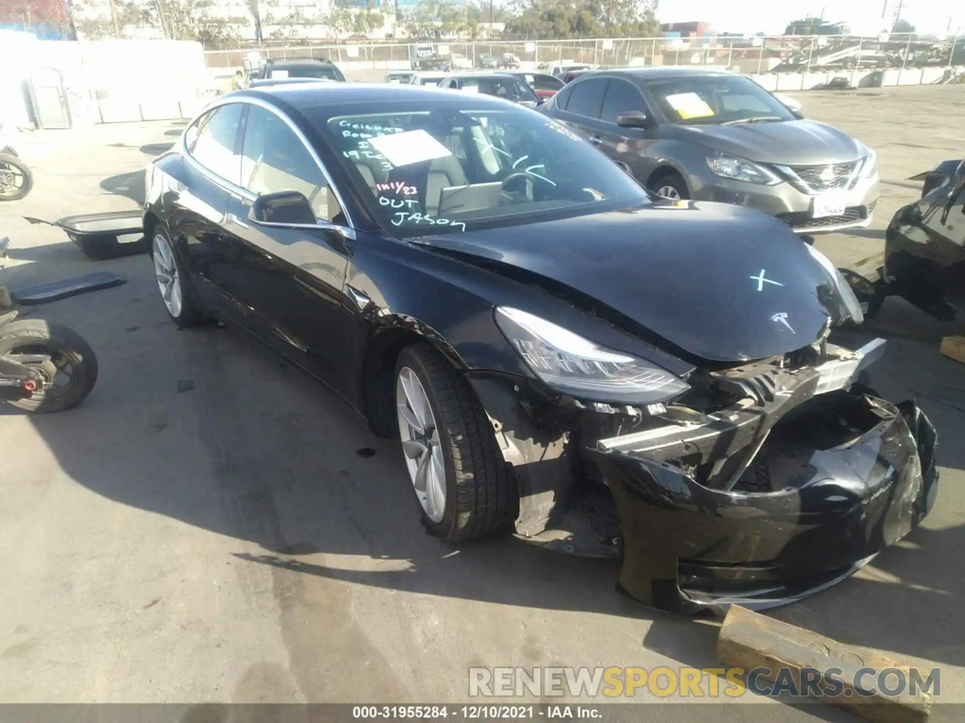 1 Photograph of a damaged car 5YJ3E1EB4KF191960 TESLA MODEL 3 2019