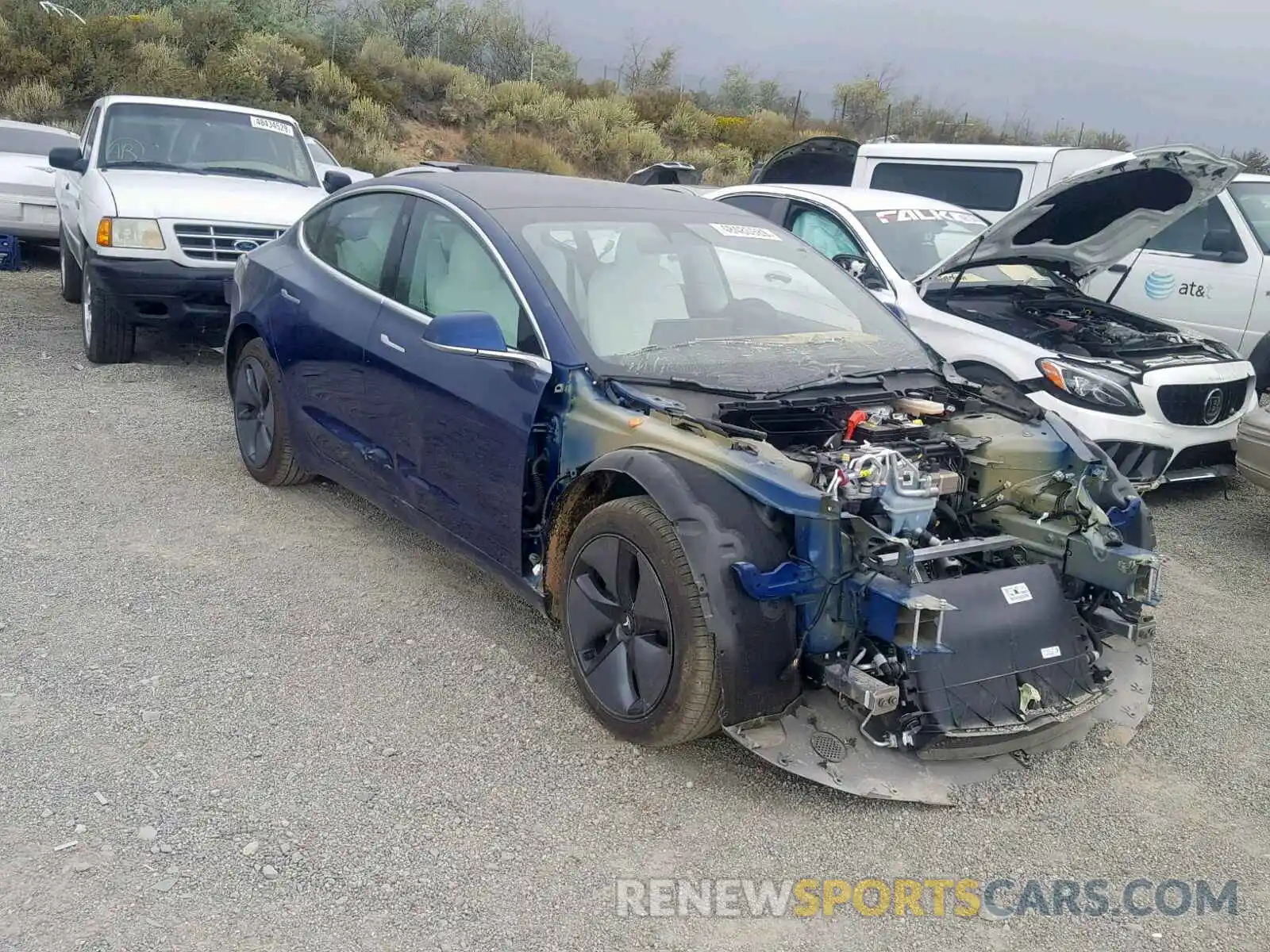 1 Photograph of a damaged car 5YJ3E1EB4KF192235 TESLA MODEL 3 2019