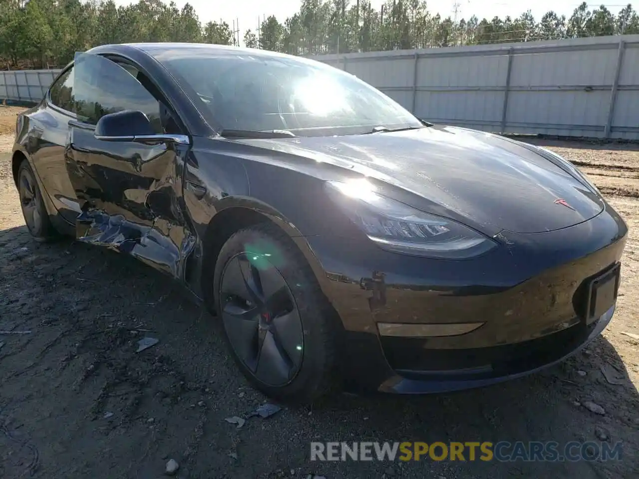 1 Photograph of a damaged car 5YJ3E1EB4KF193420 TESLA MODEL 3 2019