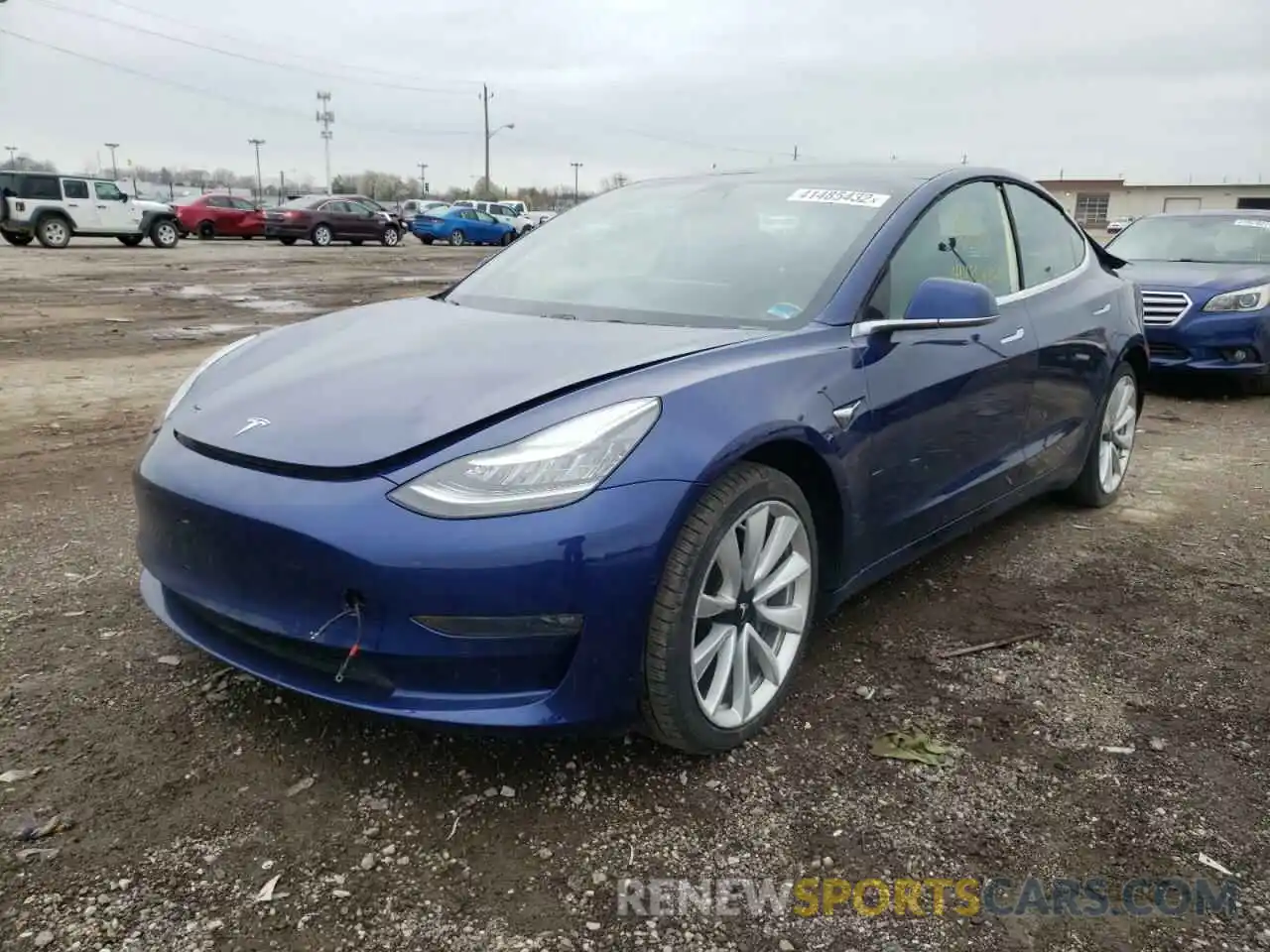 2 Photograph of a damaged car 5YJ3E1EB4KF194275 TESLA MODEL 3 2019