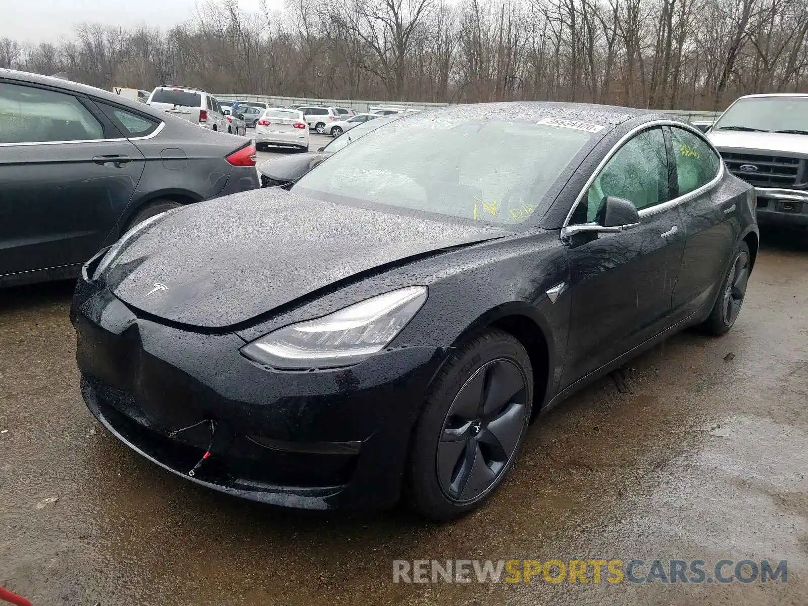 2 Photograph of a damaged car 5YJ3E1EB4KF194874 TESLA MODEL 3 2019