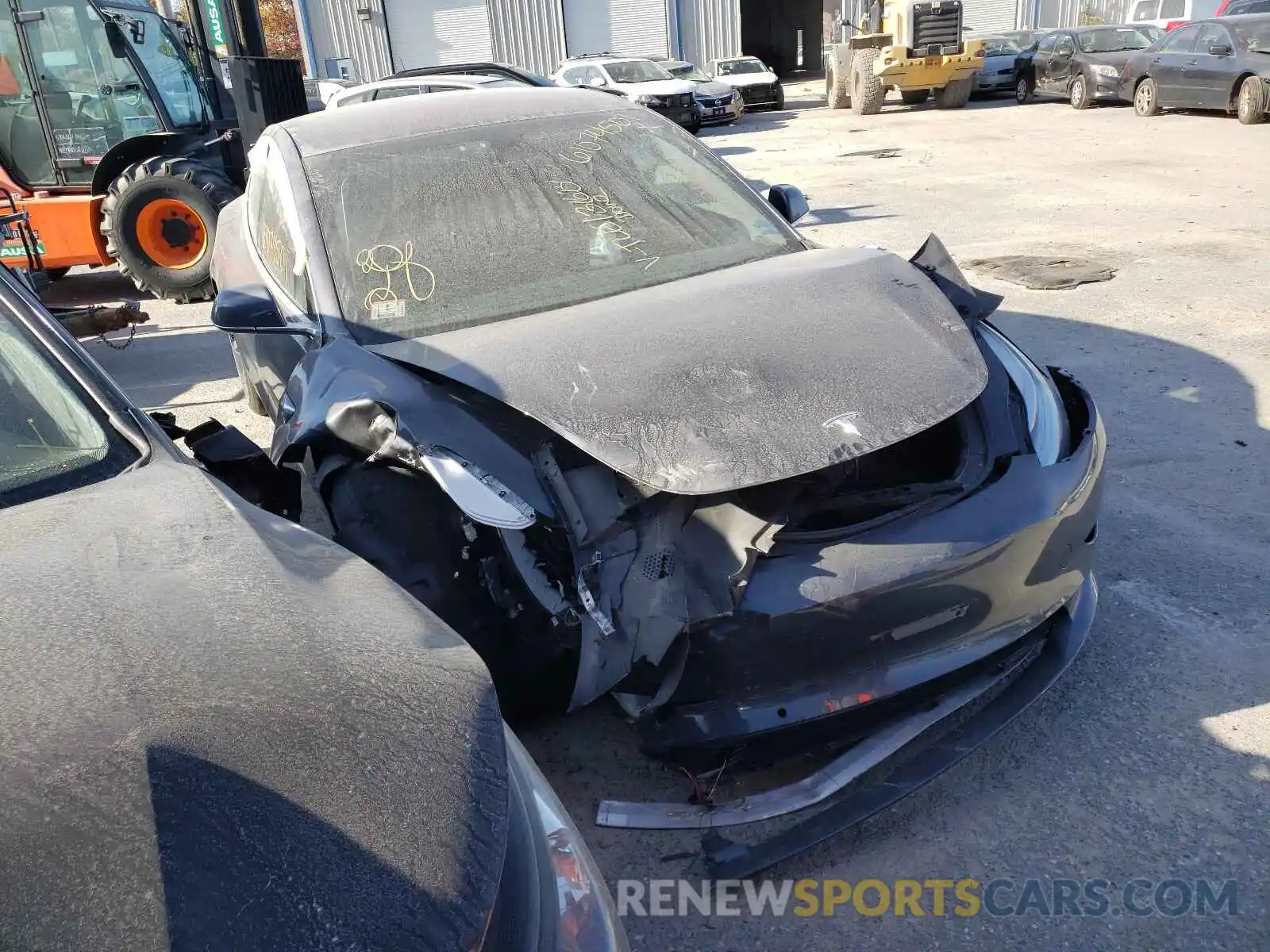 1 Photograph of a damaged car 5YJ3E1EB4KF205372 TESLA MODEL 3 2019