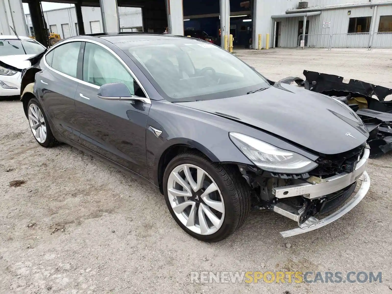 1 Photograph of a damaged car 5YJ3E1EB4KF205856 TESLA MODEL 3 2019