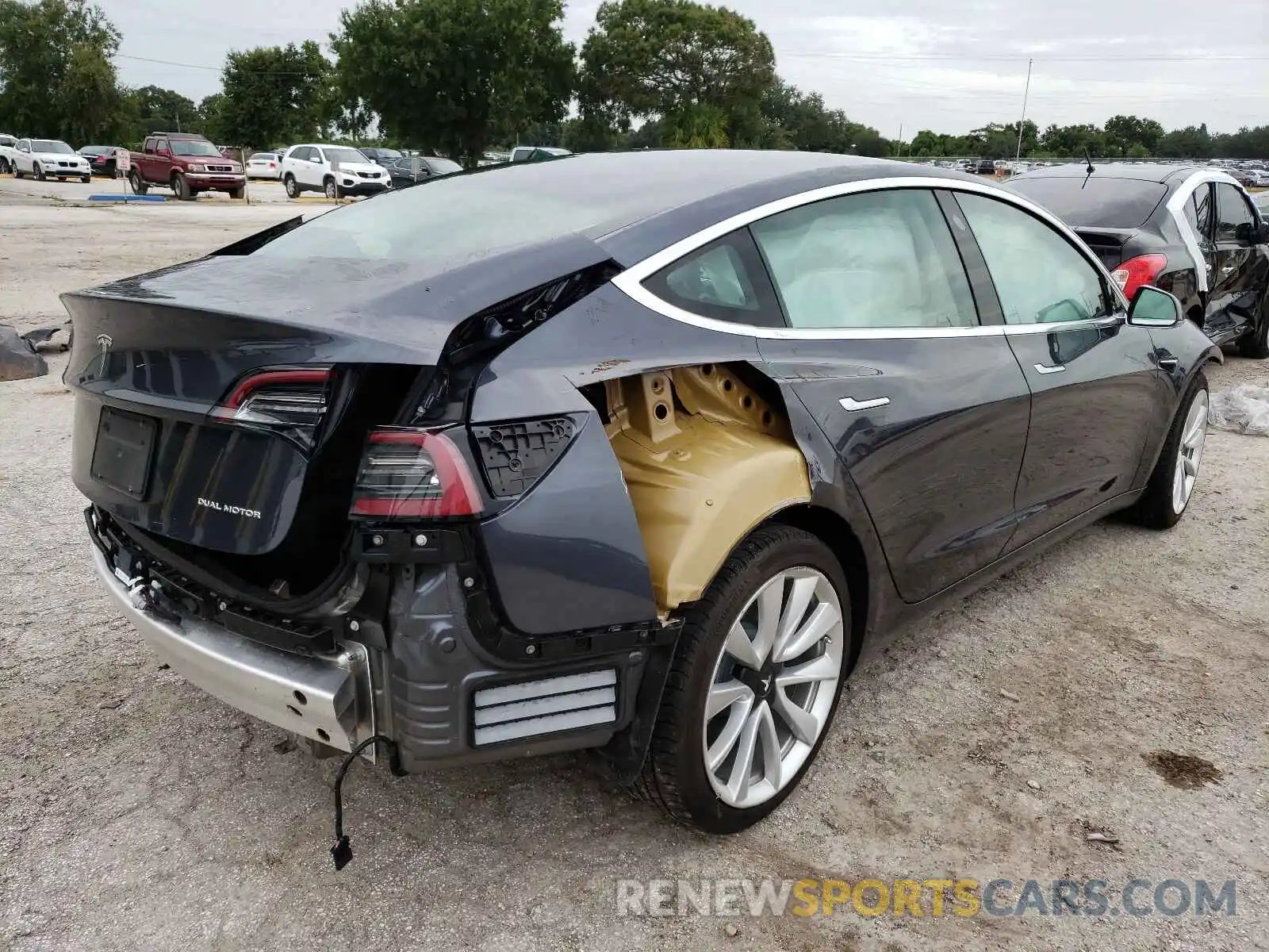 4 Photograph of a damaged car 5YJ3E1EB4KF205856 TESLA MODEL 3 2019