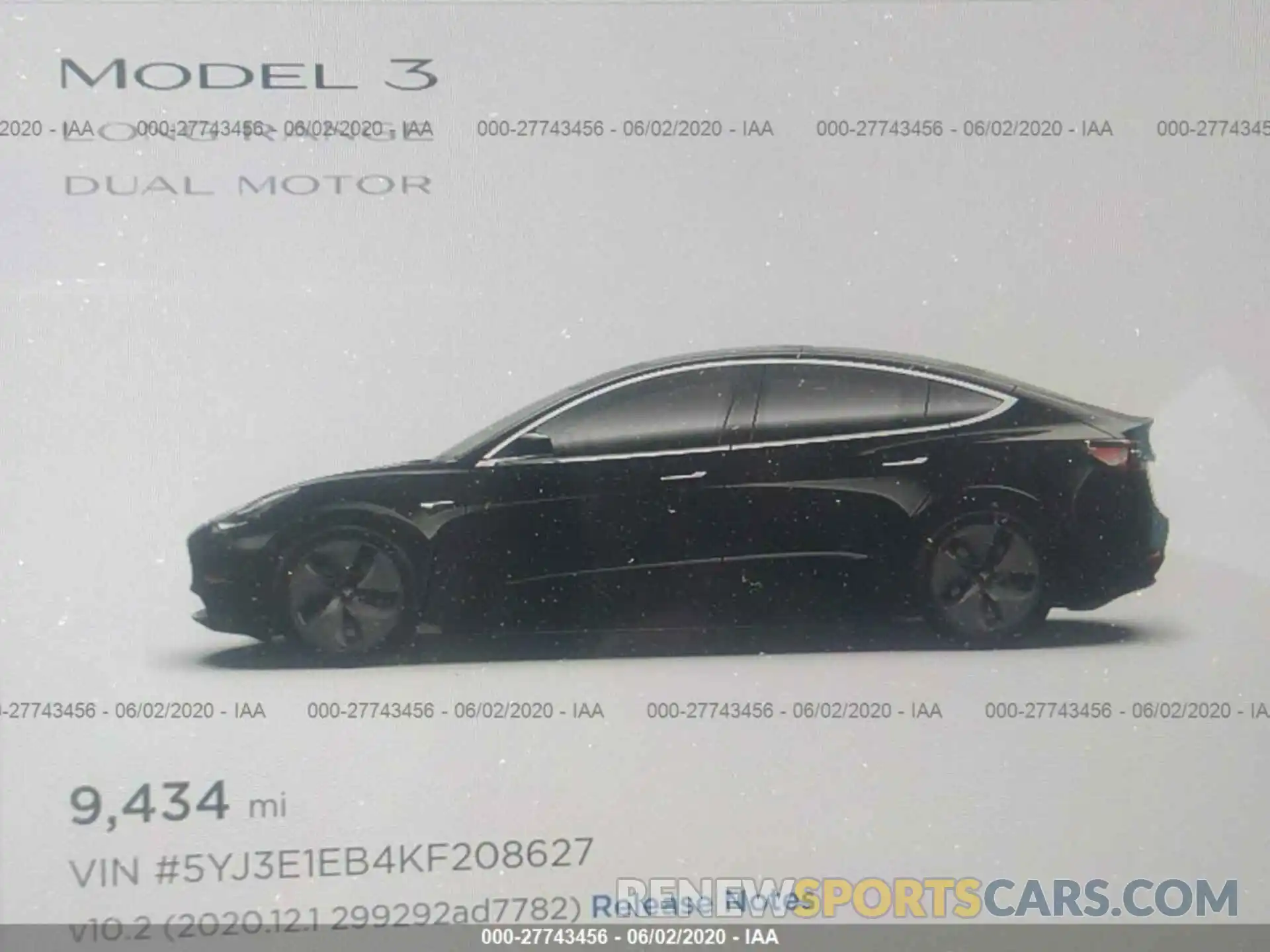 7 Photograph of a damaged car 5YJ3E1EB4KF208627 TESLA MODEL 3 2019