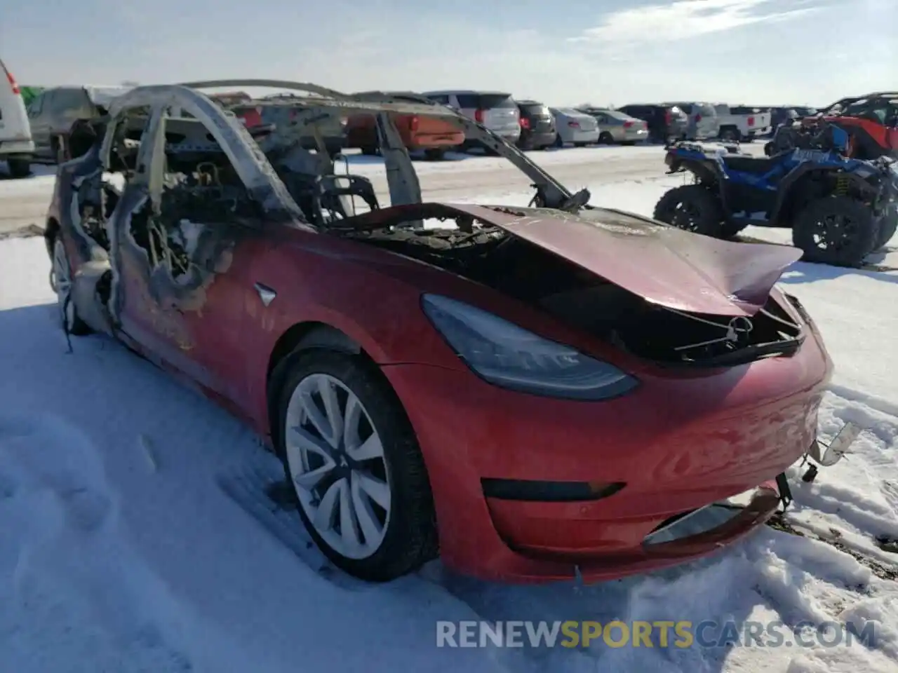 1 Photograph of a damaged car 5YJ3E1EB4KF210586 TESLA MODEL 3 2019