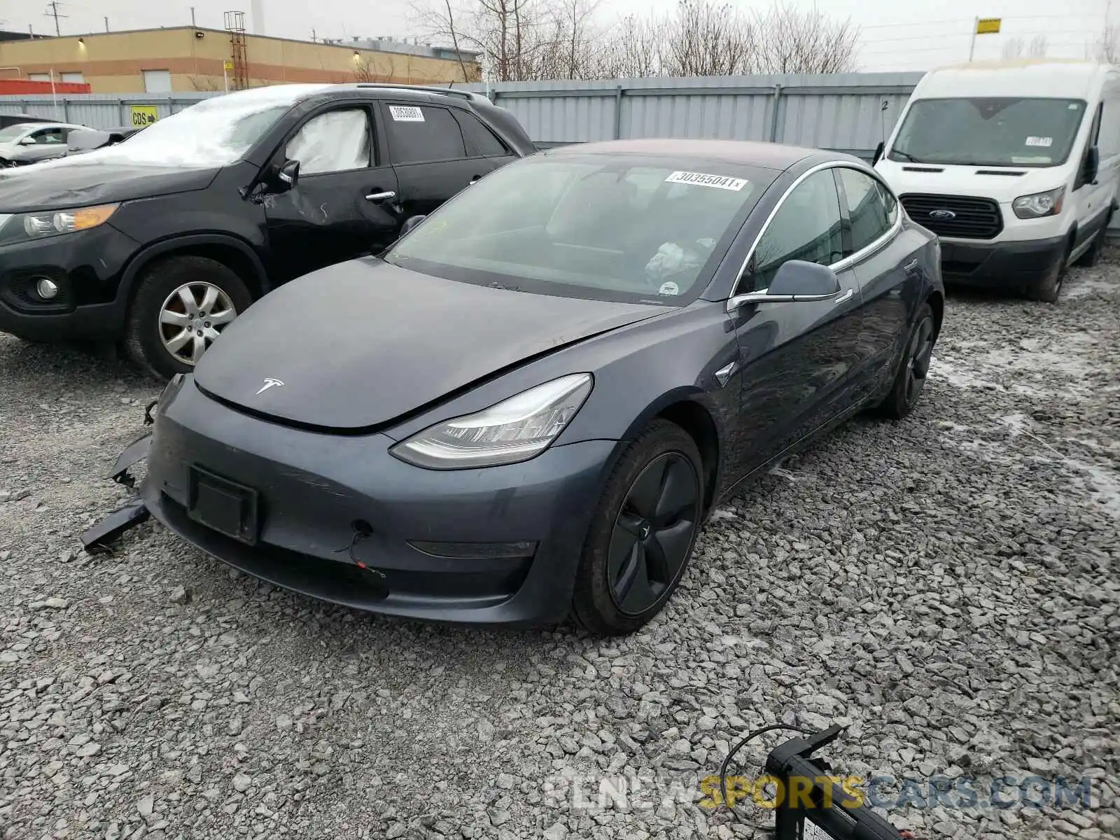 2 Photograph of a damaged car 5YJ3E1EB4KF214170 TESLA MODEL 3 2019