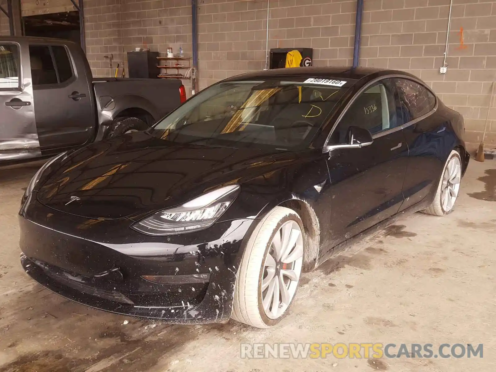 2 Photograph of a damaged car 5YJ3E1EB4KF237500 TESLA MODEL 3 2019