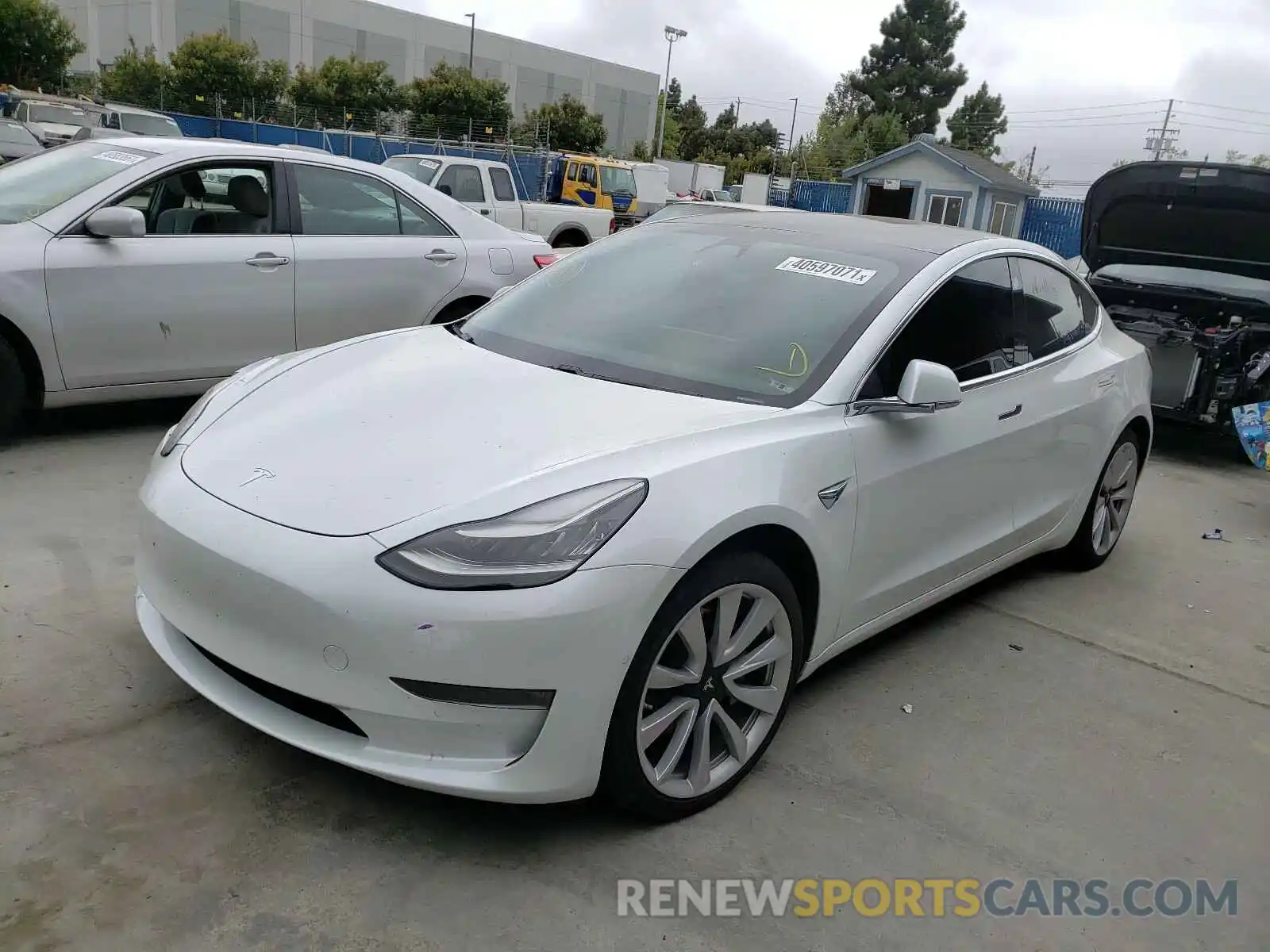 2 Photograph of a damaged car 5YJ3E1EB4KF365090 TESLA MODEL 3 2019