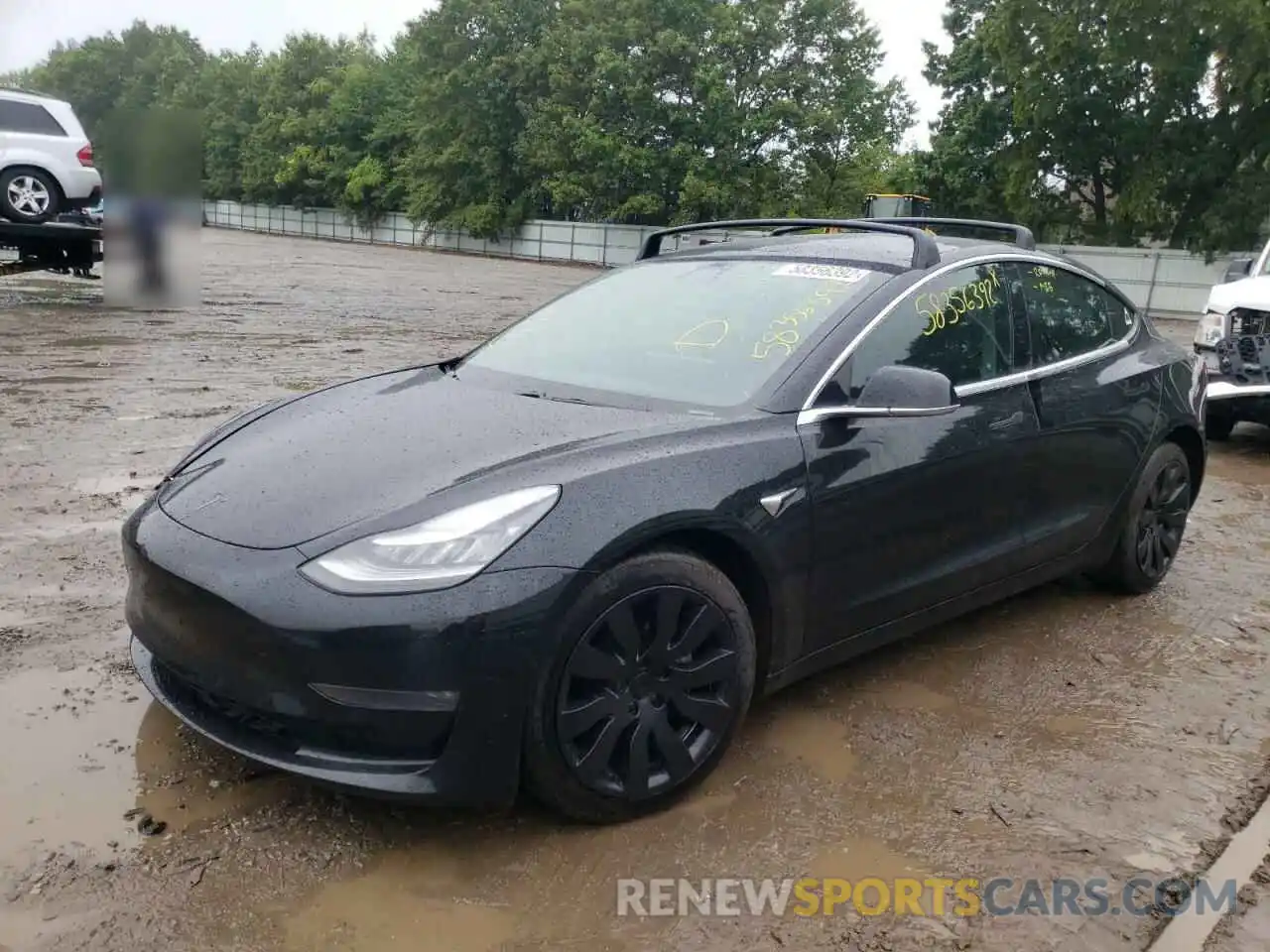 2 Photograph of a damaged car 5YJ3E1EB4KF384495 TESLA MODEL 3 2019