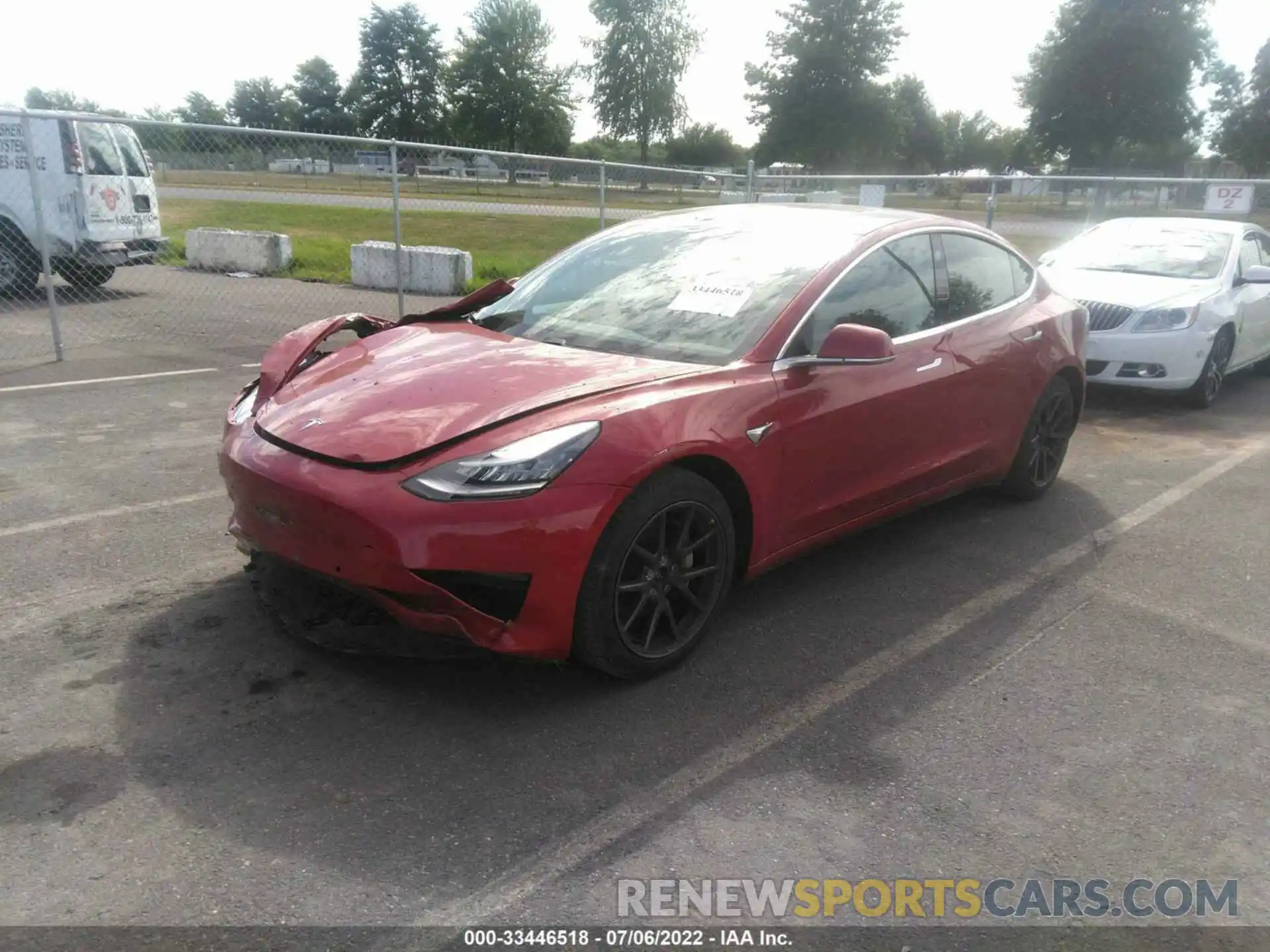 2 Photograph of a damaged car 5YJ3E1EB4KF387042 TESLA MODEL 3 2019