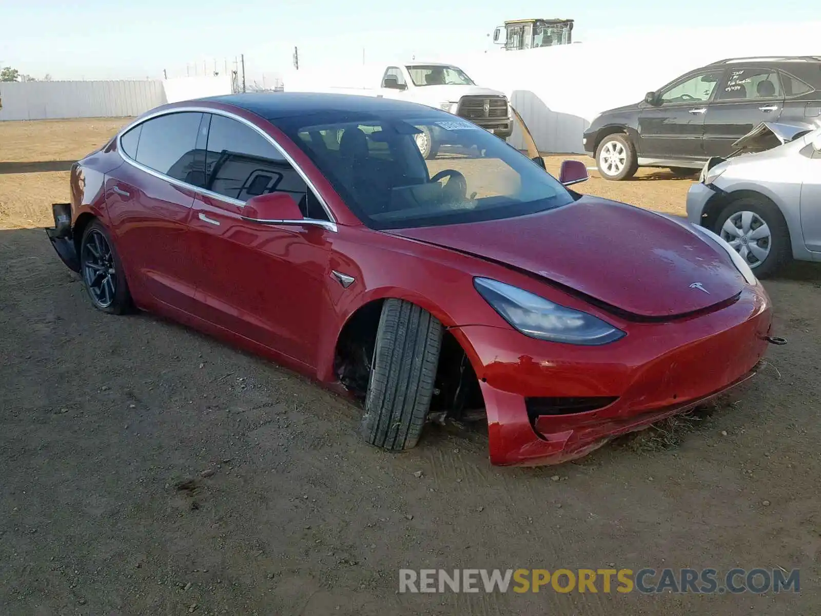 1 Photograph of a damaged car 5YJ3E1EB4KF387316 TESLA MODEL 3 2019