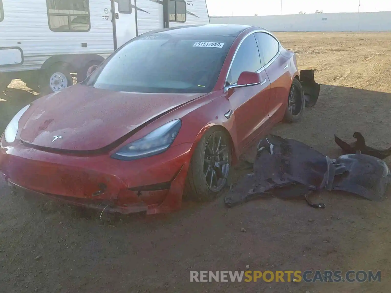 2 Photograph of a damaged car 5YJ3E1EB4KF387316 TESLA MODEL 3 2019