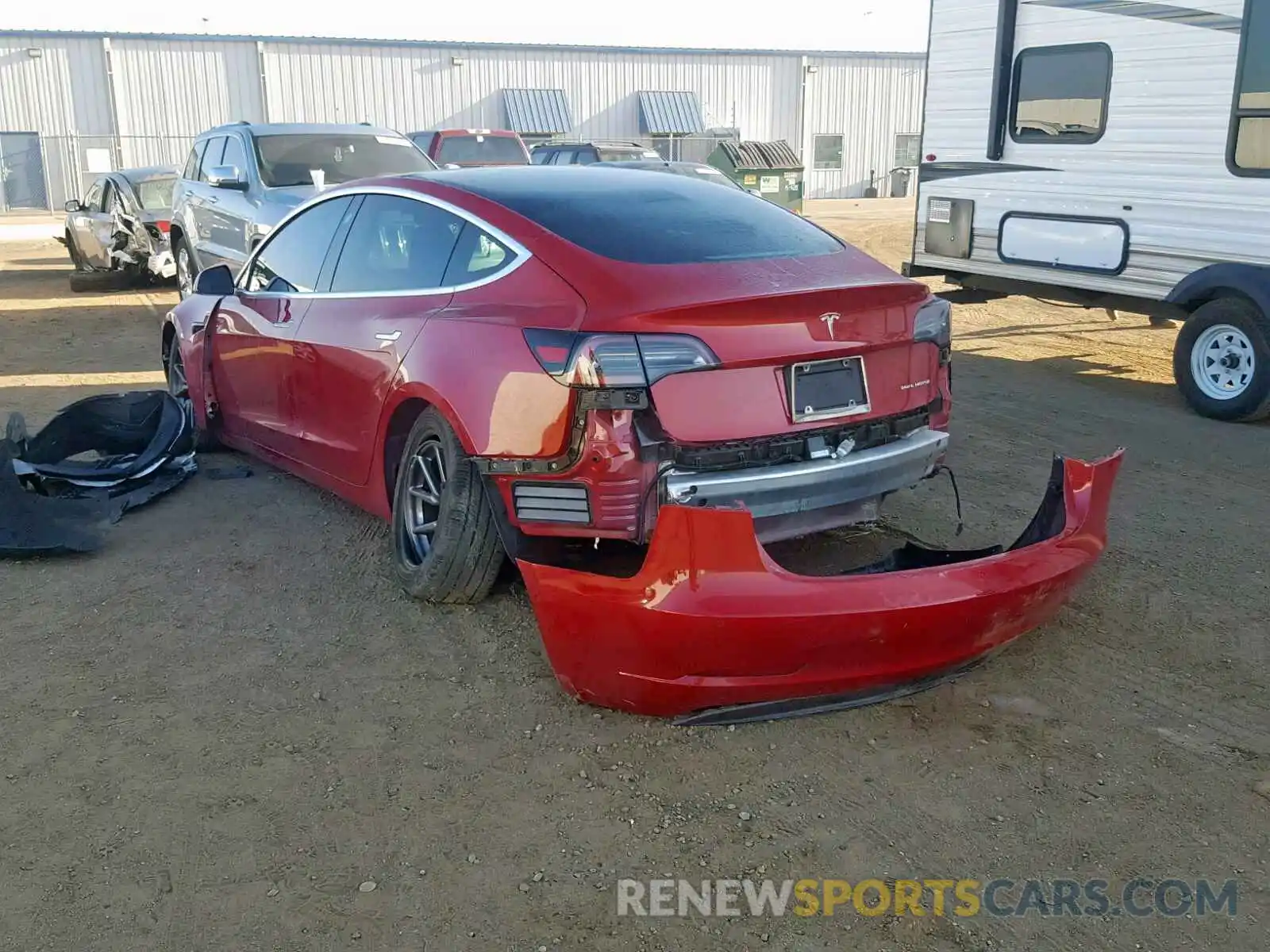 3 Photograph of a damaged car 5YJ3E1EB4KF387316 TESLA MODEL 3 2019