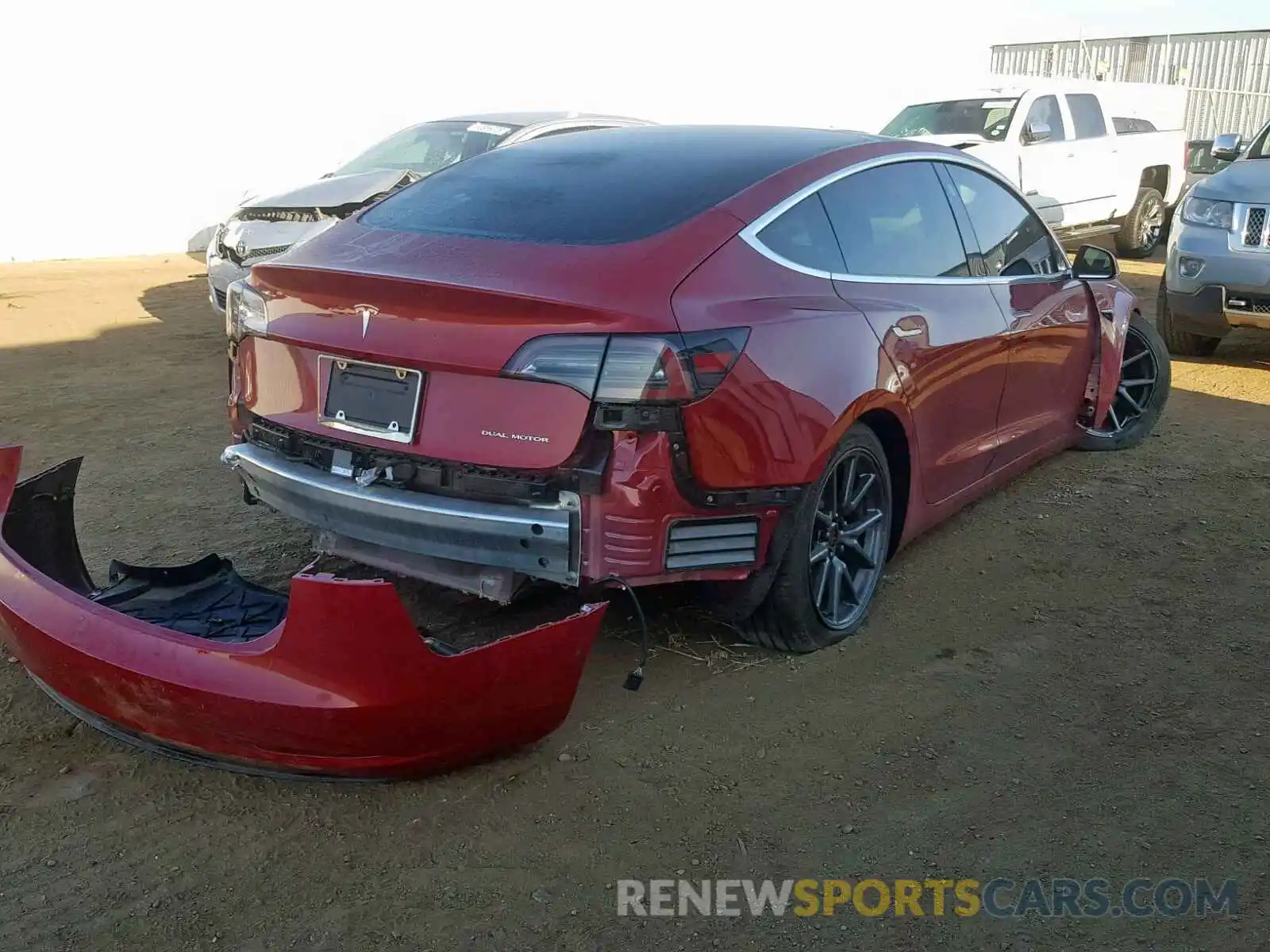 4 Photograph of a damaged car 5YJ3E1EB4KF387316 TESLA MODEL 3 2019