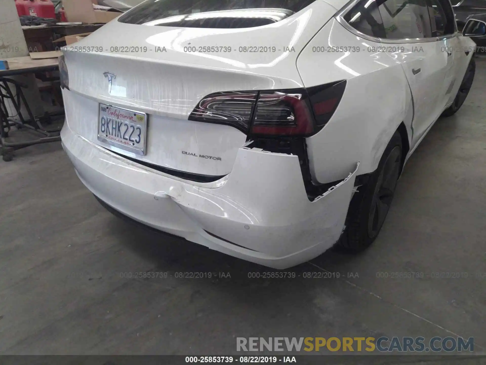 6 Photograph of a damaged car 5YJ3E1EB4KF388059 TESLA MODEL 3 2019