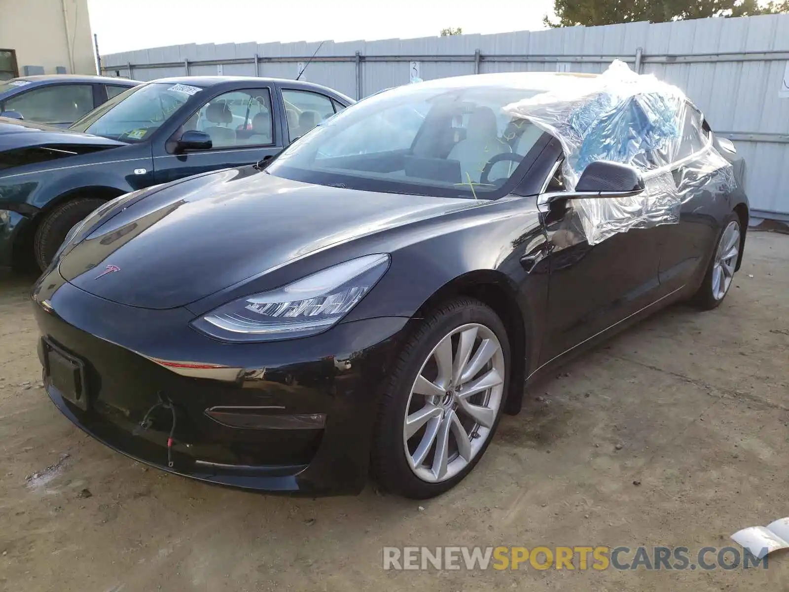 2 Photograph of a damaged car 5YJ3E1EB4KF391396 TESLA MODEL 3 2019