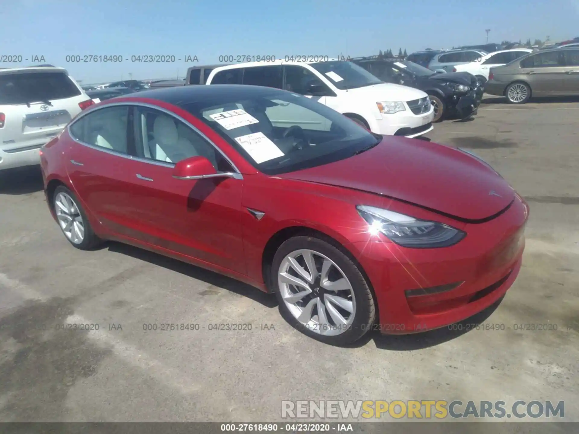 1 Photograph of a damaged car 5YJ3E1EB4KF391897 TESLA MODEL 3 2019